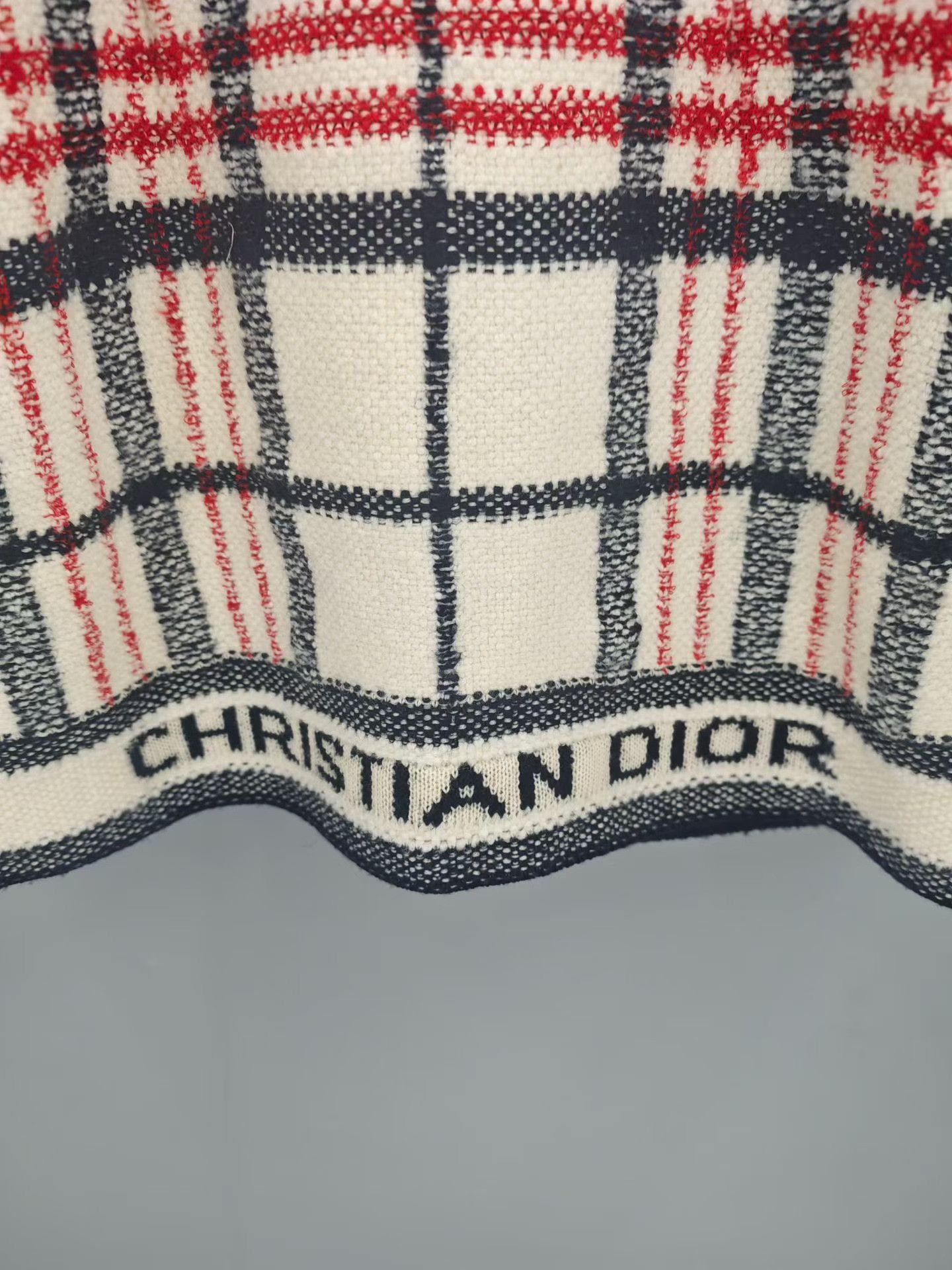 Dior Dior Red White Plaid Slogan Knit Camisole Dress Size S / US 4 / IT 40 - 3 Thumbnail
