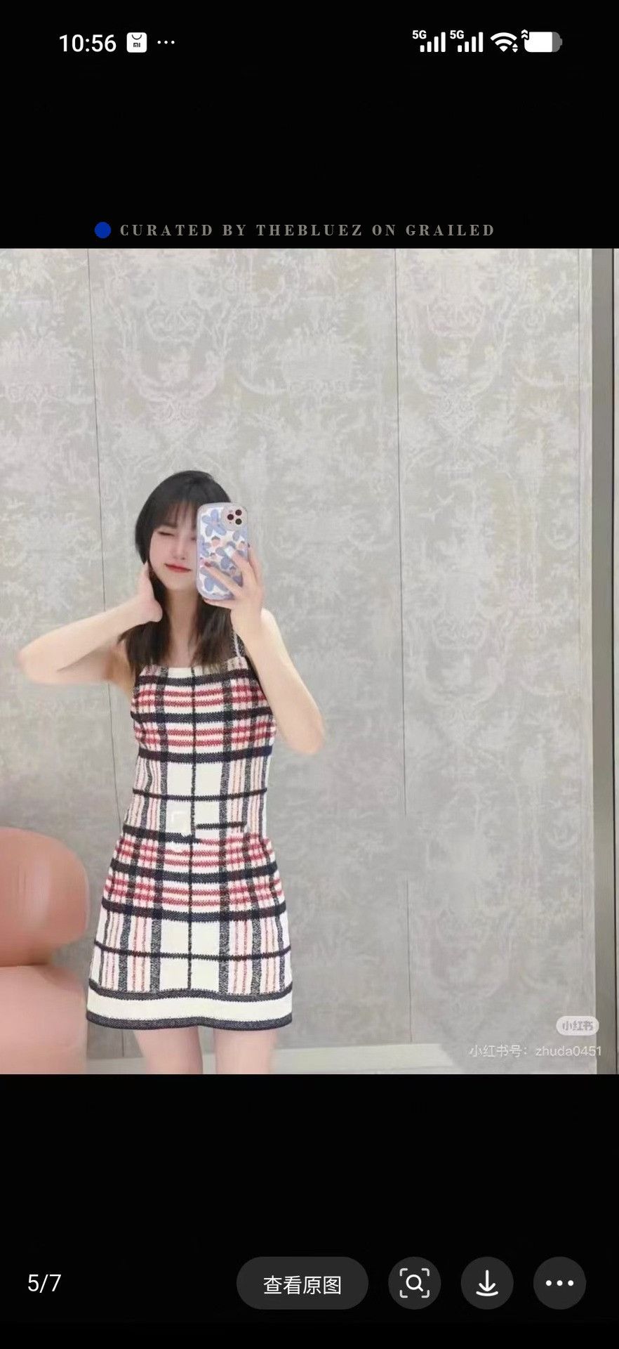 Dior Dior Red White Plaid Slogan Knit Camisole Dress Size S / US 4 / IT 40 - 7 Thumbnail