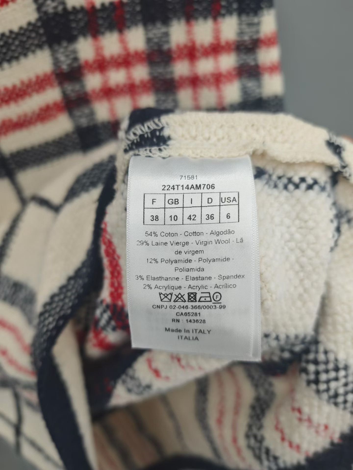 Dior Dior Red White Plaid Slogan Knit Camisole Dress Size S / US 4 / IT 40 - 5 Thumbnail