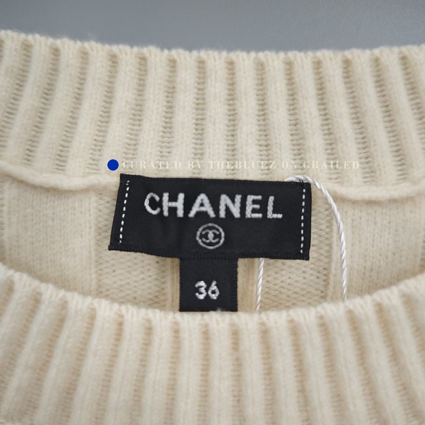Chanel Chanel Beige Wool Mermaid Dress with Glass Buttons Size XS / US 0-2 / IT 36-38 - 4 Thumbnail