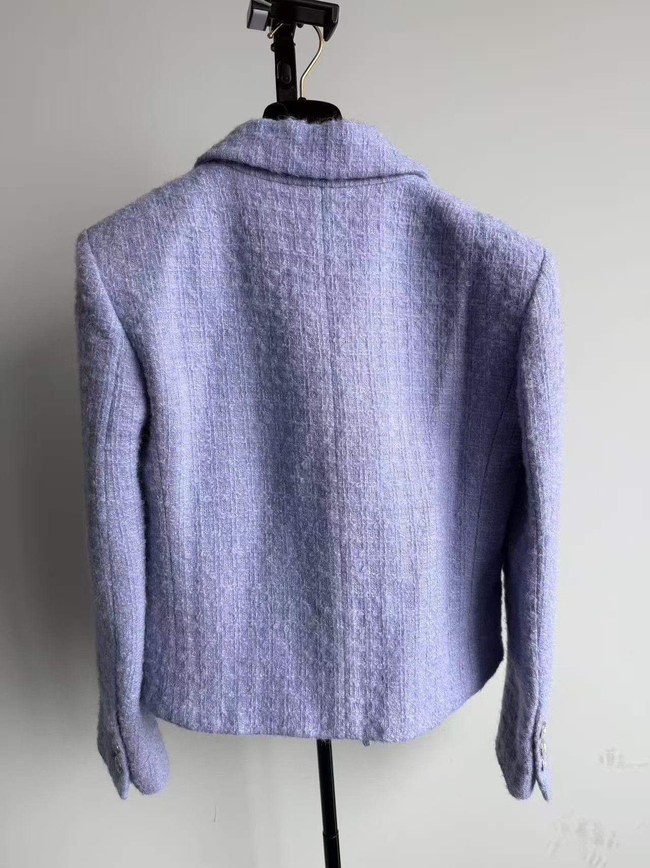 Chanel Chanel 21K Runway Purple Lapel Woven Jacket Size S / US 4 / IT 40 - 5 Thumbnail