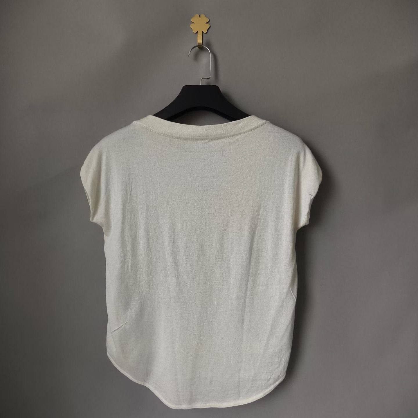 Hermes Hermes Silk Printed Cashmere Short-Sleeve Top Size S / US 4 / IT 40 - 2 Thumbnail