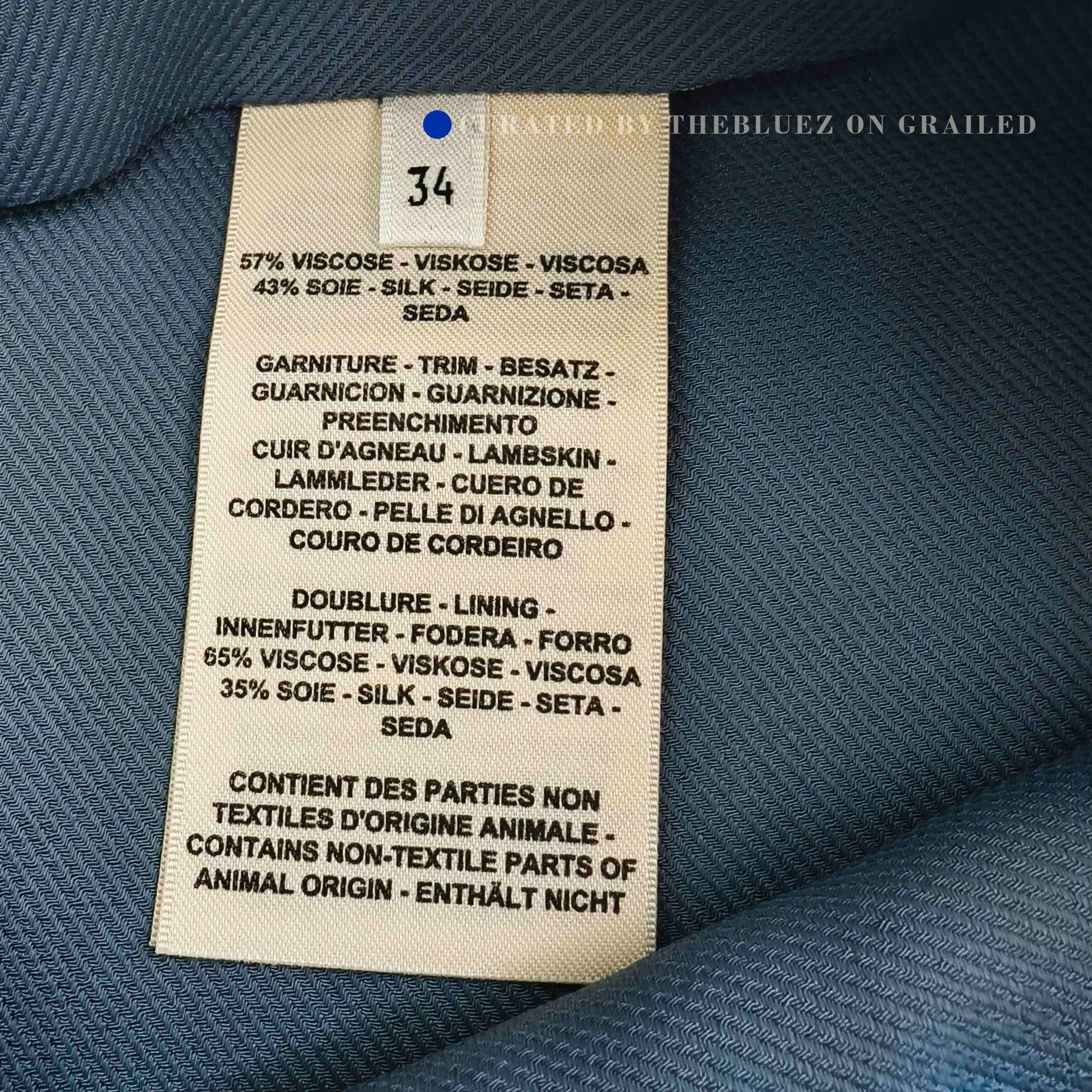 Hermes Hermes Blue Leather Buckle Skirt Size 34" / US 12 / IT 48 - 4 Thumbnail
