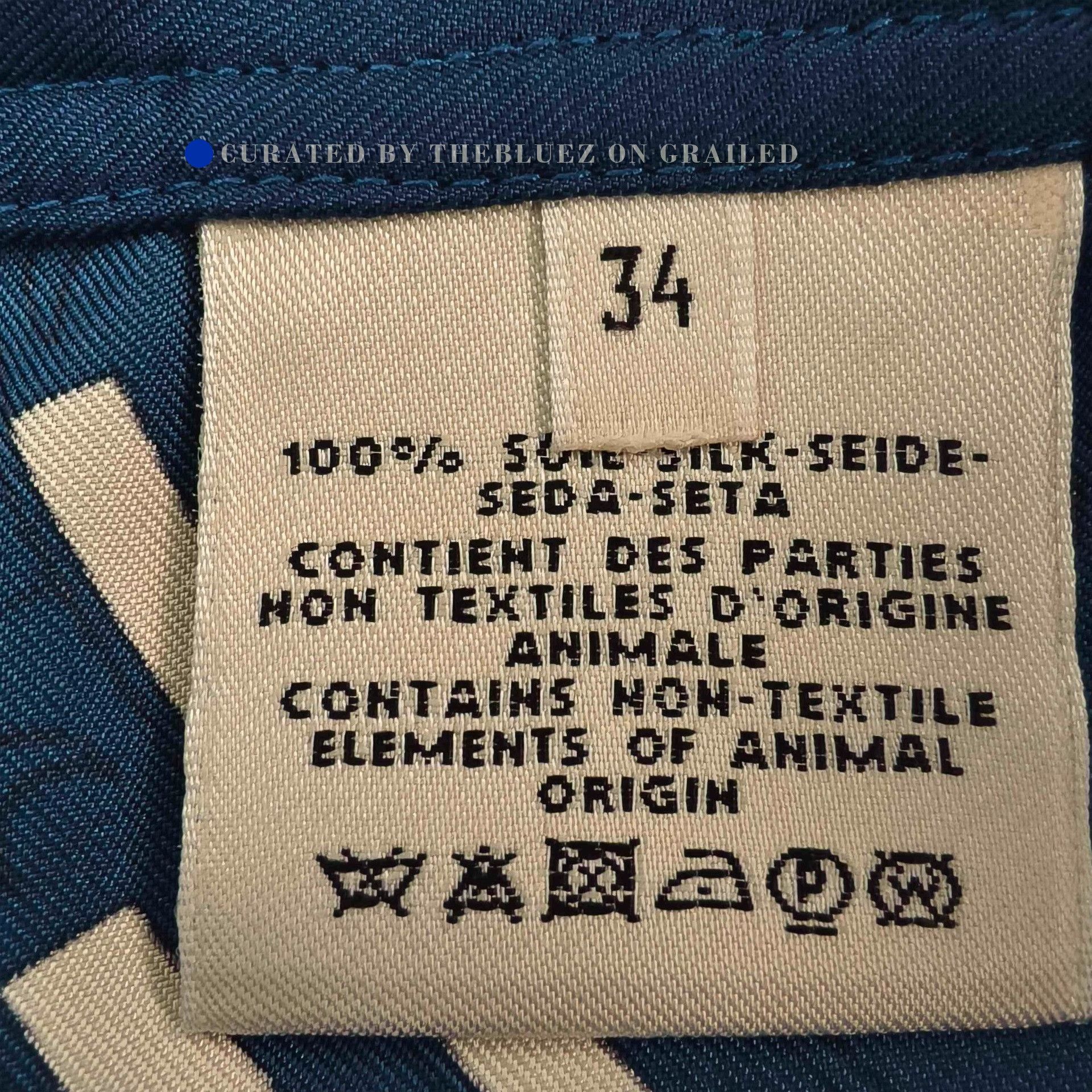 Hermes HERMES Constellation Series Blue Silk Skirt Size 34" / US 12 / IT 48 - 4 Thumbnail