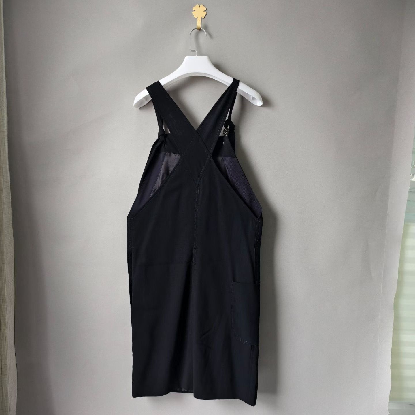 Hermes Hermes Black Fine Wool Suspender Skirt Size XXS / US 00 / IT 34 - 2 Thumbnail