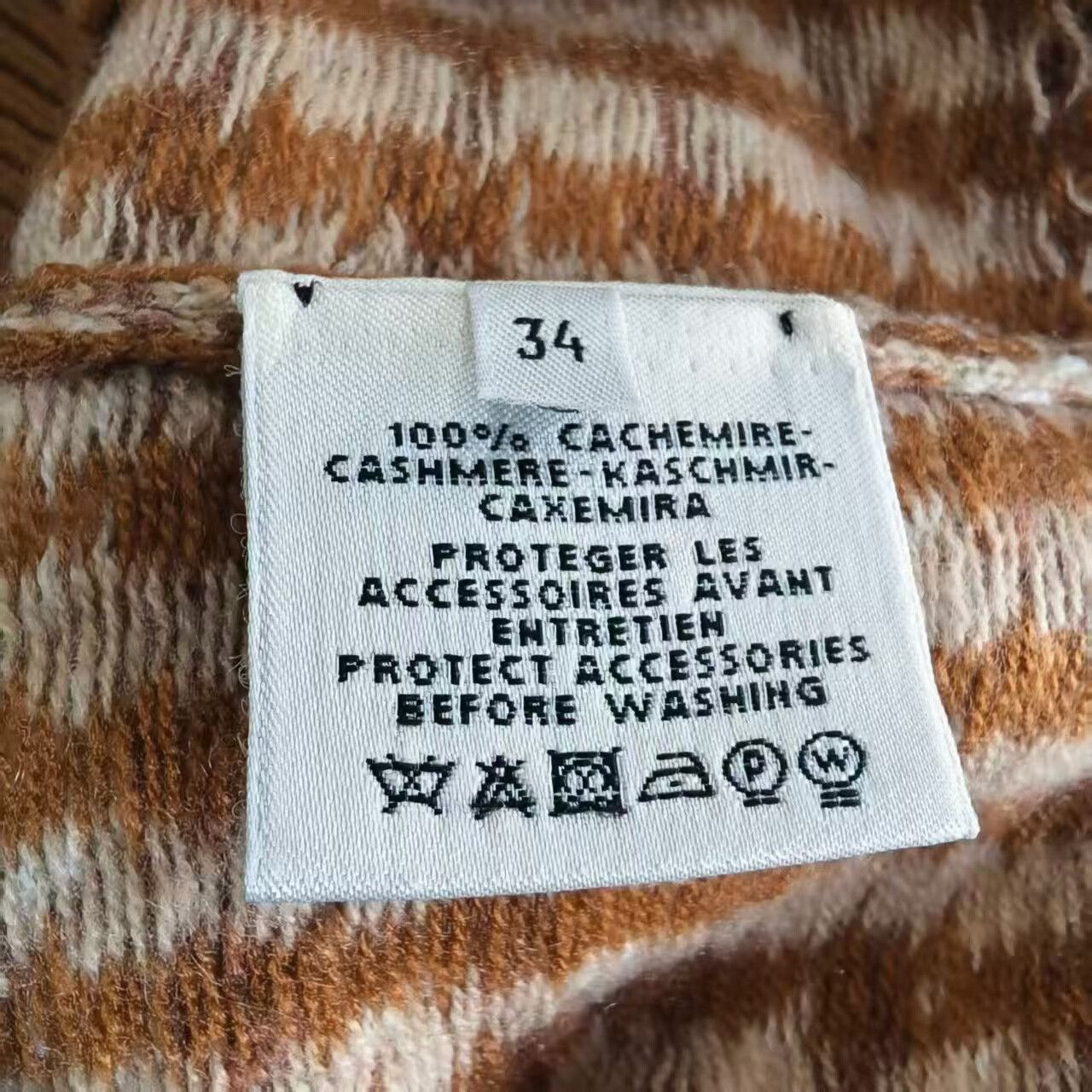 Hermes Hermes Brown Houndstooth Cashmere Sweater Size XXS / US 00 / IT 34 - 4 Thumbnail