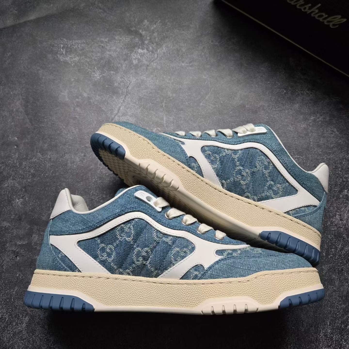 Gucci Gucci Re-Web Denim Sneakers Size US 7.5 / IT 37.5 - 9 Thumbnail