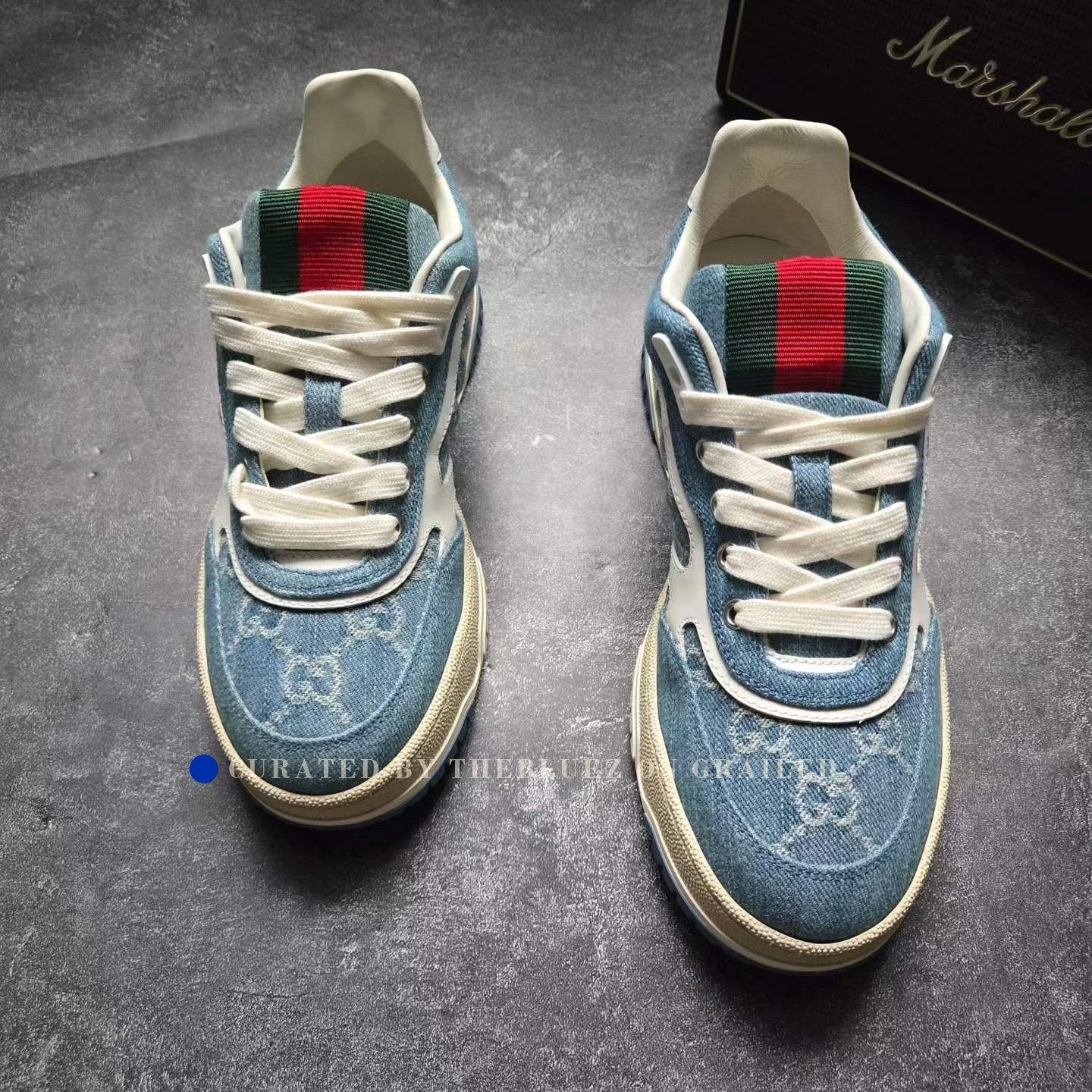 Gucci Gucci Re-Web Denim Sneakers Size US 7.5 / IT 37.5 - 2 Thumbnail