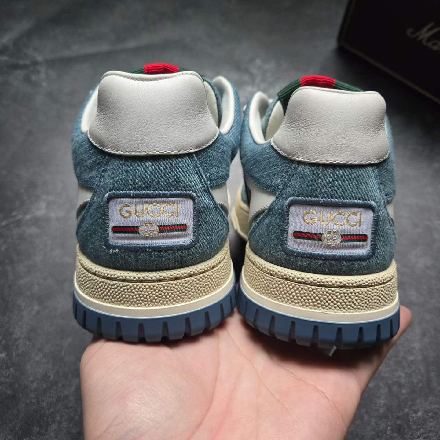 Gucci Gucci Re-Web Denim Sneakers Size US 7.5 / IT 37.5 - 3 Thumbnail