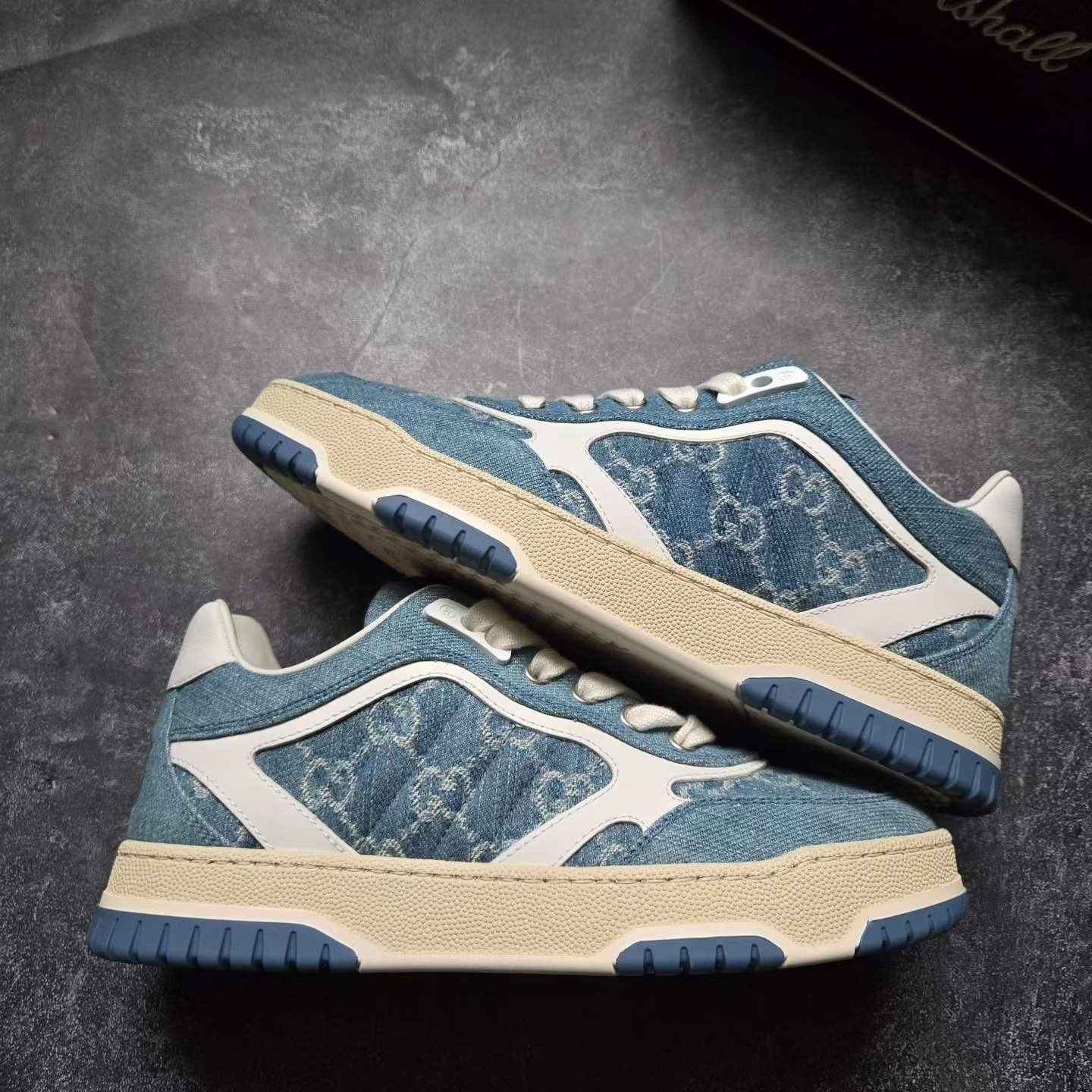 Gucci Gucci Re-Web Denim Sneakers Size US 7.5 / IT 37.5 - 8 Thumbnail