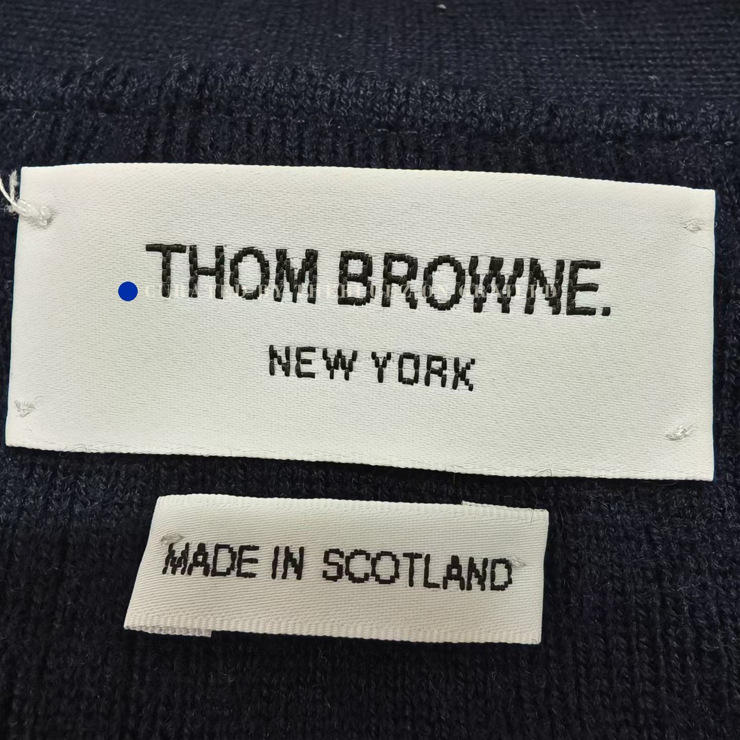 Thom Browne Thom Browne Navy Jacquard Wool Cardigan Size M / US 6-8 / IT 42-44 - 3 Thumbnail