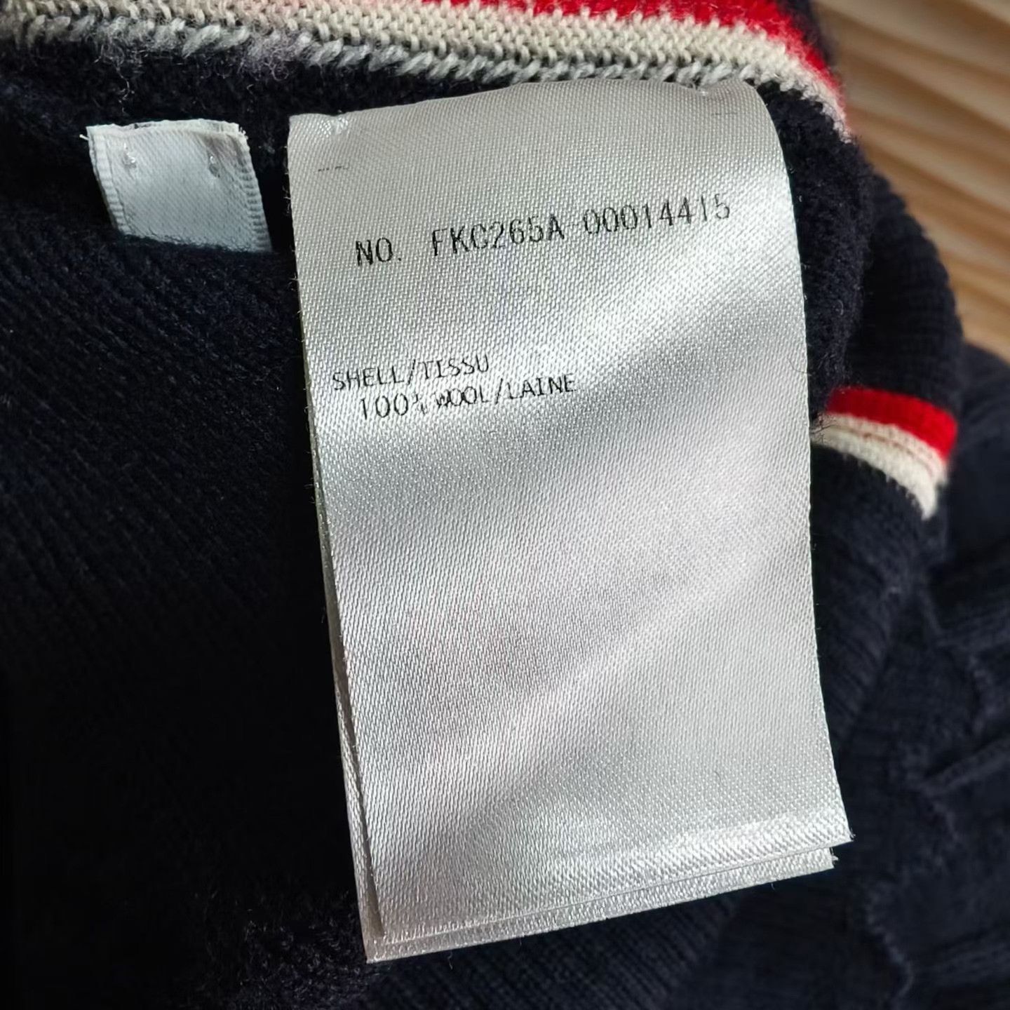 Thom Browne Thom Browne Navy Jacquard Wool Cardigan Size M / US 6-8 / IT 42-44 - 4 Thumbnail
