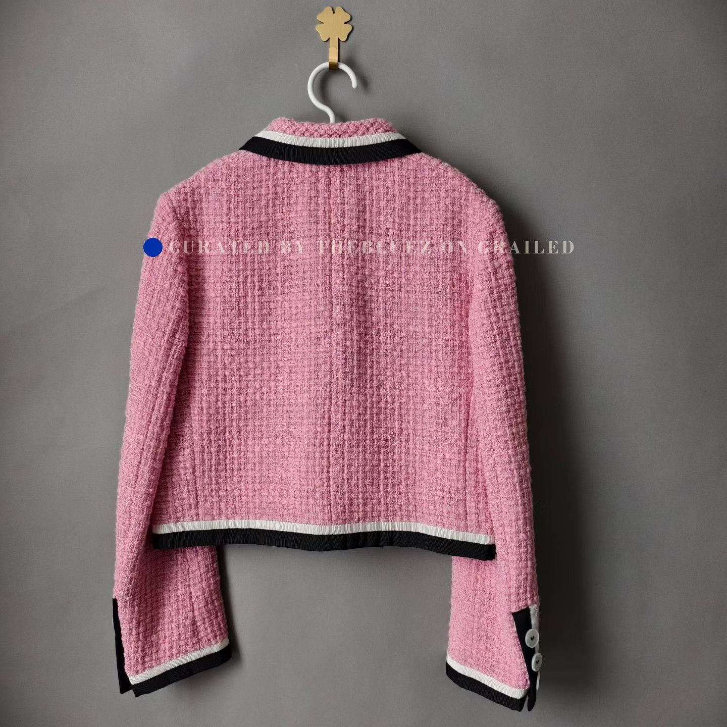 Miu Miu MIU MIU Pink Wool Knit Single-Breasted Coat Size S / US 4 / IT 40 - 2 Thumbnail