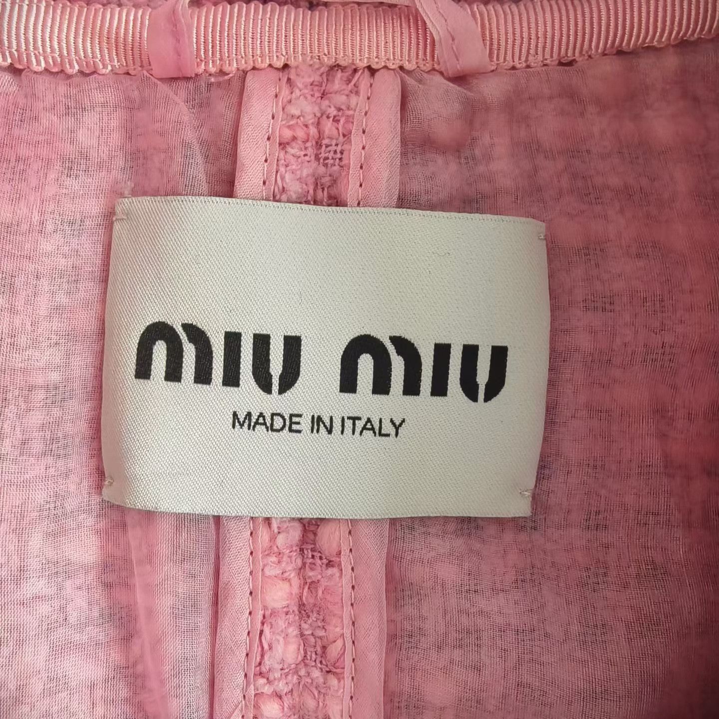 Miu Miu MIU MIU Pink Wool Knit Single-Breasted Coat Size S / US 4 / IT 40 - 3 Thumbnail