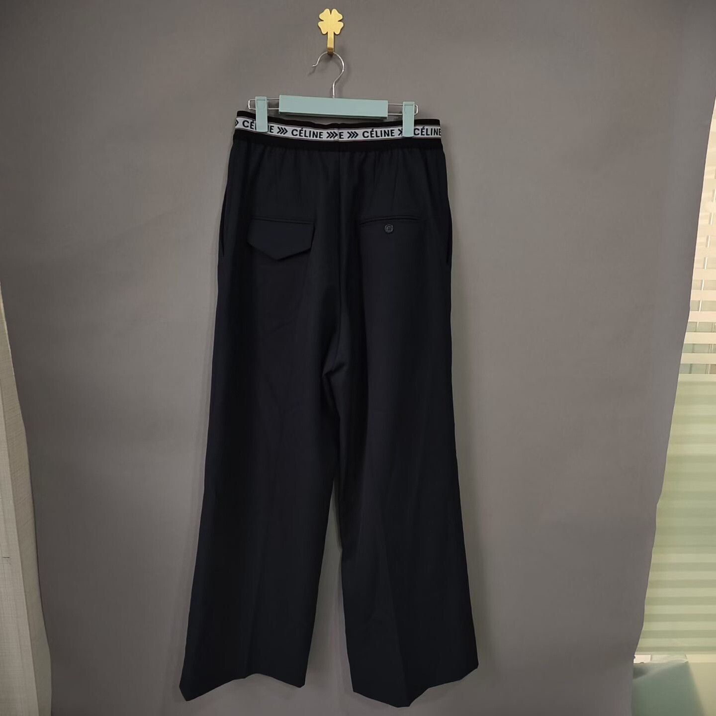 Celine Celine Logo Wool Casual Pants Size 38" / US 16 / IT 52 - 2 Thumbnail