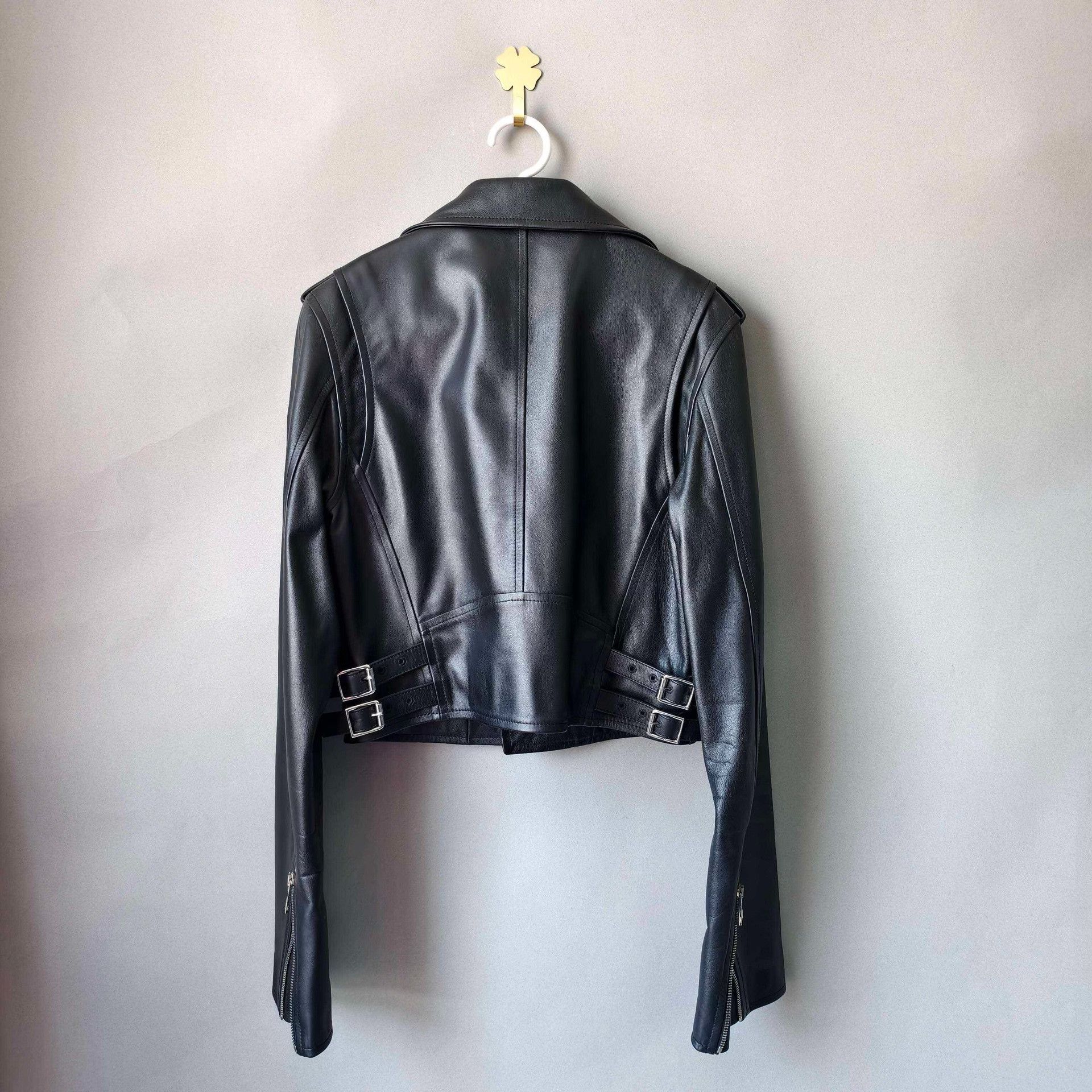 Loewe Loewe Black Metal Logo Biker Leather Jacket Size S / US 4 / IT 40 - 2 Thumbnail