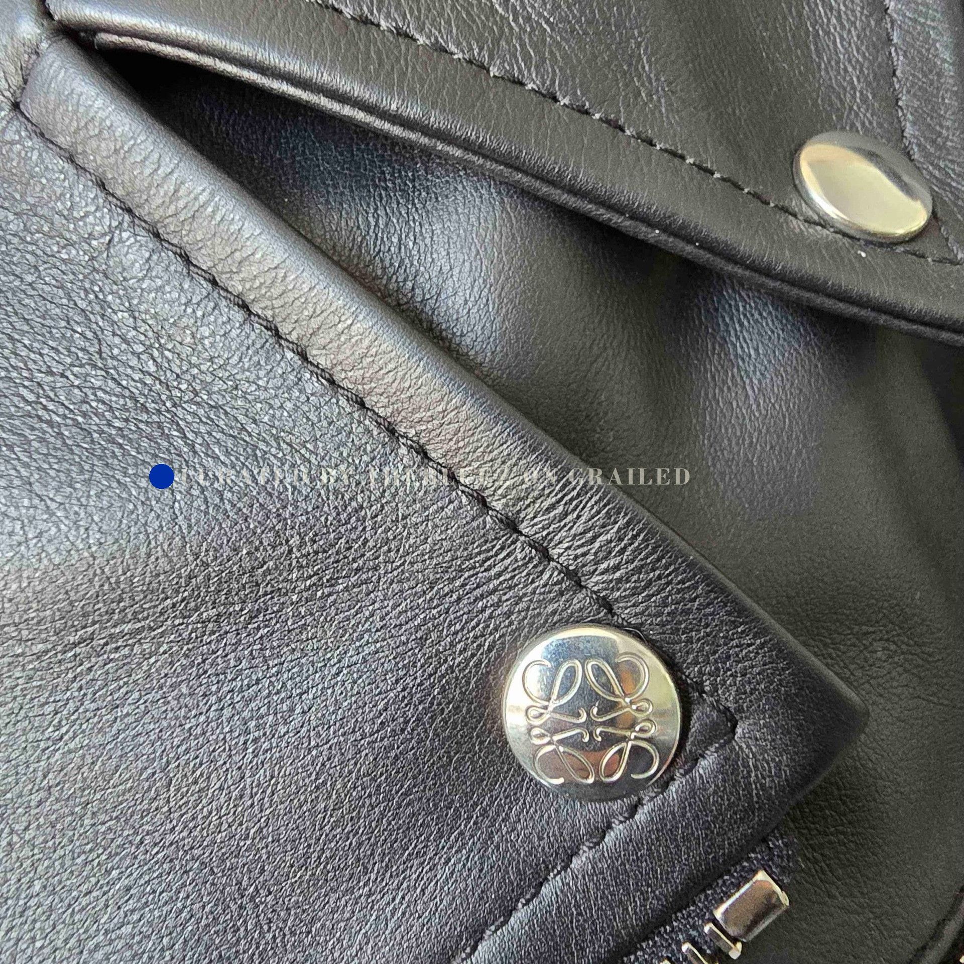 Loewe Loewe Black Metal Logo Biker Leather Jacket Size S / US 4 / IT 40 - 4 Thumbnail