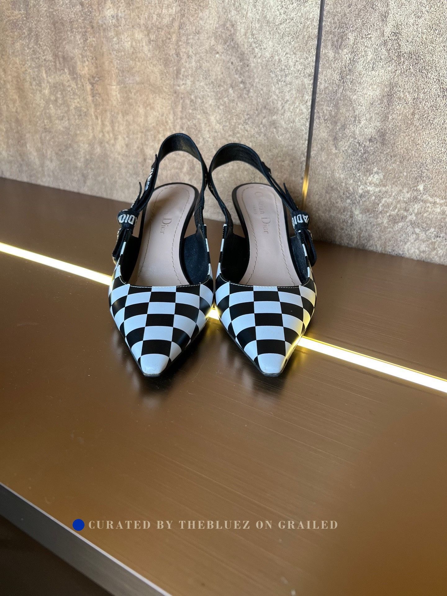 Dior Dior Checkered Kitten Heel Heels Size US 4.5 / IT 34.5 - 4 Thumbnail