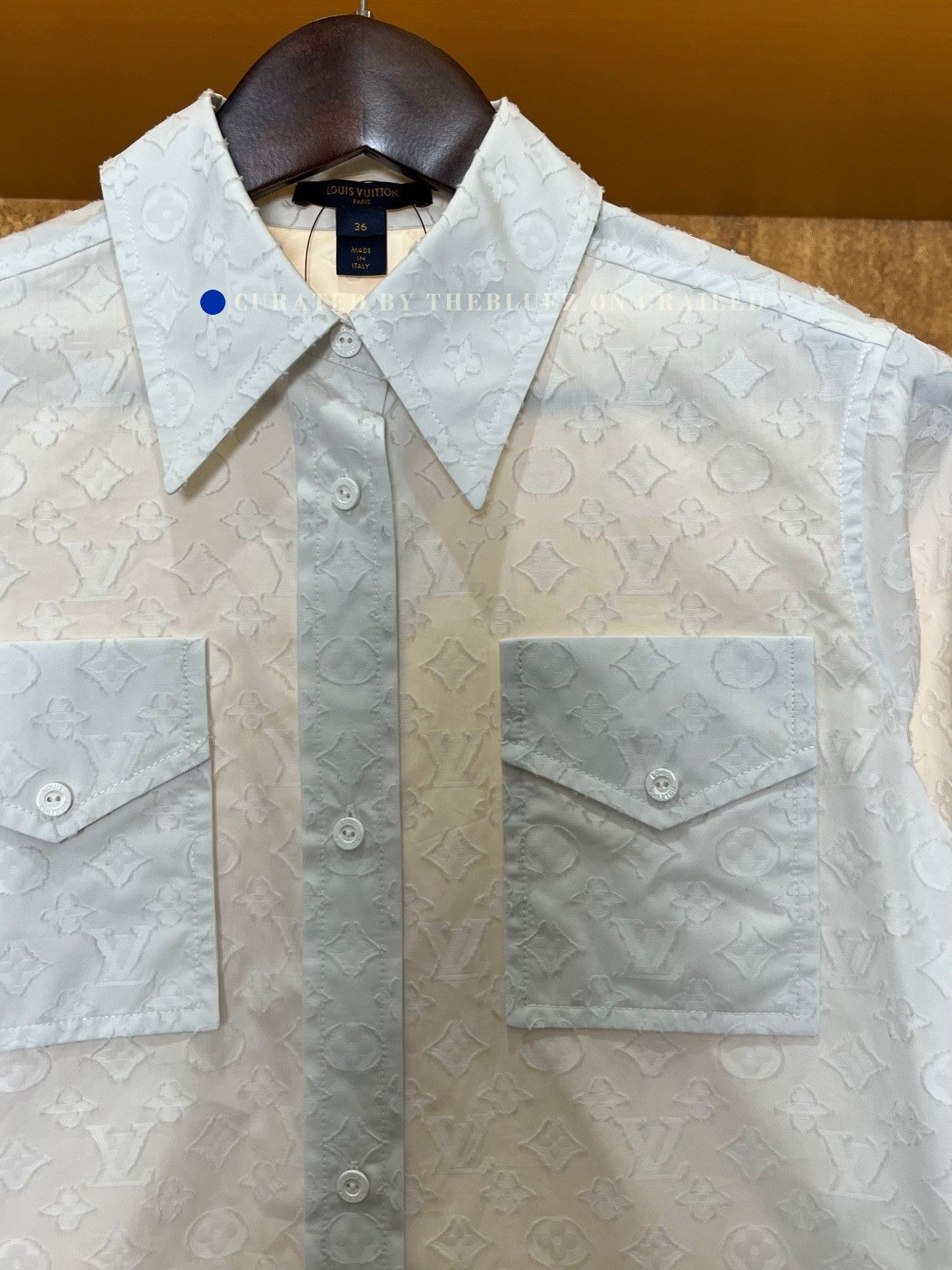 Louis Vuitton Louis Vuitton White Allover Flower Embroidery Shirt Size XS / US 0-2 / IT 36-38 - 3 Thumbnail