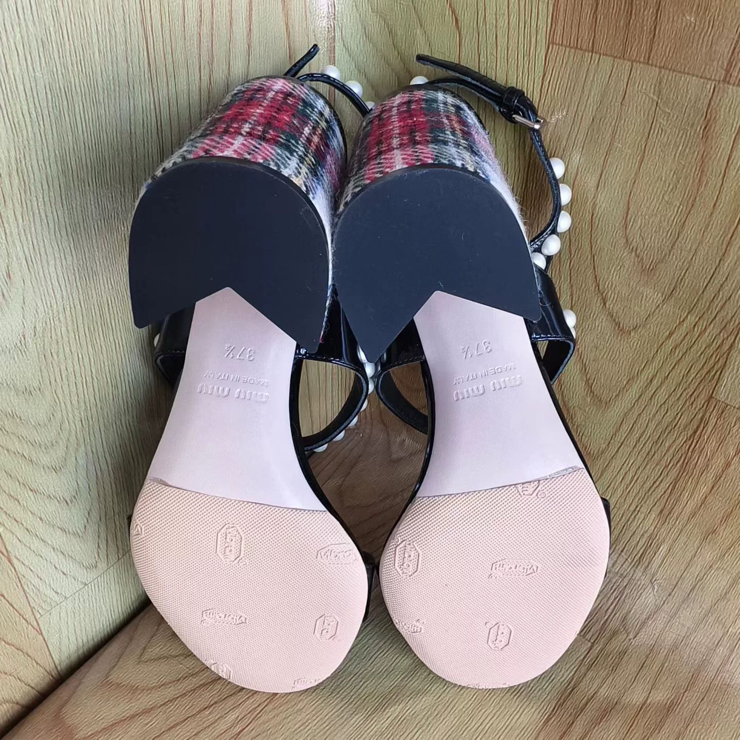 Miu Miu Miu Miu Pearl Block Heel Sandals Size US 6.5 / IT 36.5 - 4 Thumbnail