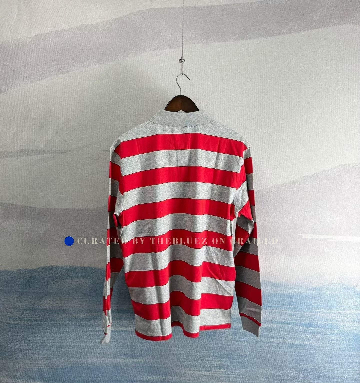 Miu Miu Miu Miu Red Gray Stripe Logo Polo Size S / US 4 / IT 40 - 3 Thumbnail