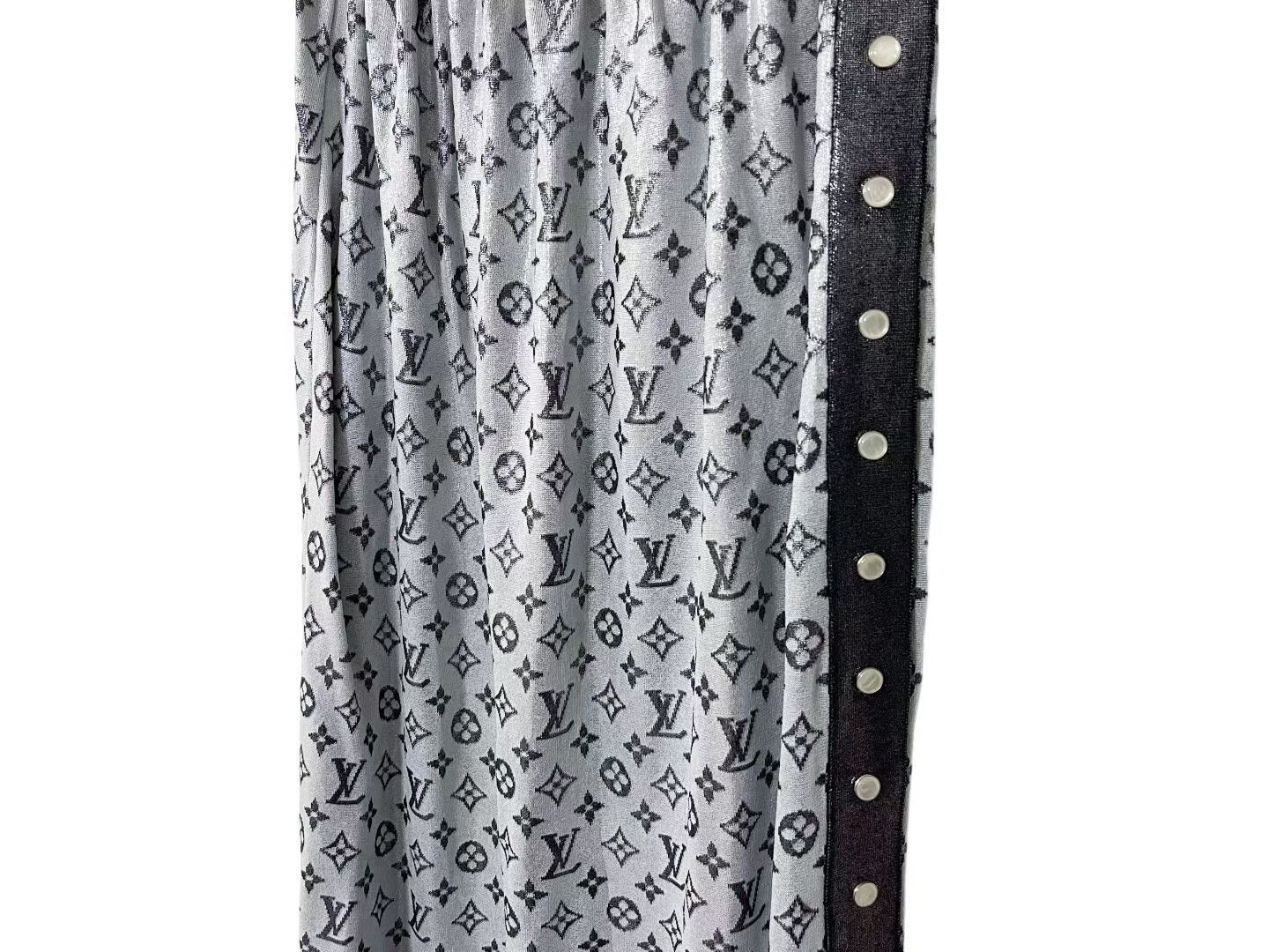 Louis Vuitton Louis Vuitton Monogram Silver Gray Long Dress Size 34" / US 12 / IT 48 - 2 Thumbnail