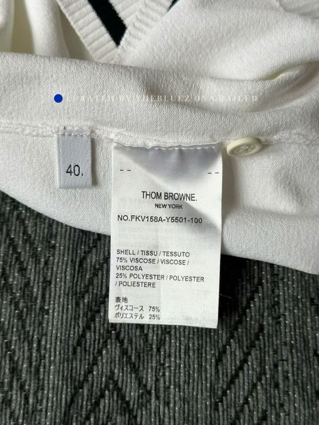Thom Browne Thom Browne White Black Trim Sleeveless Polo Vest Size S / US 4 / IT 40 - 4 Thumbnail