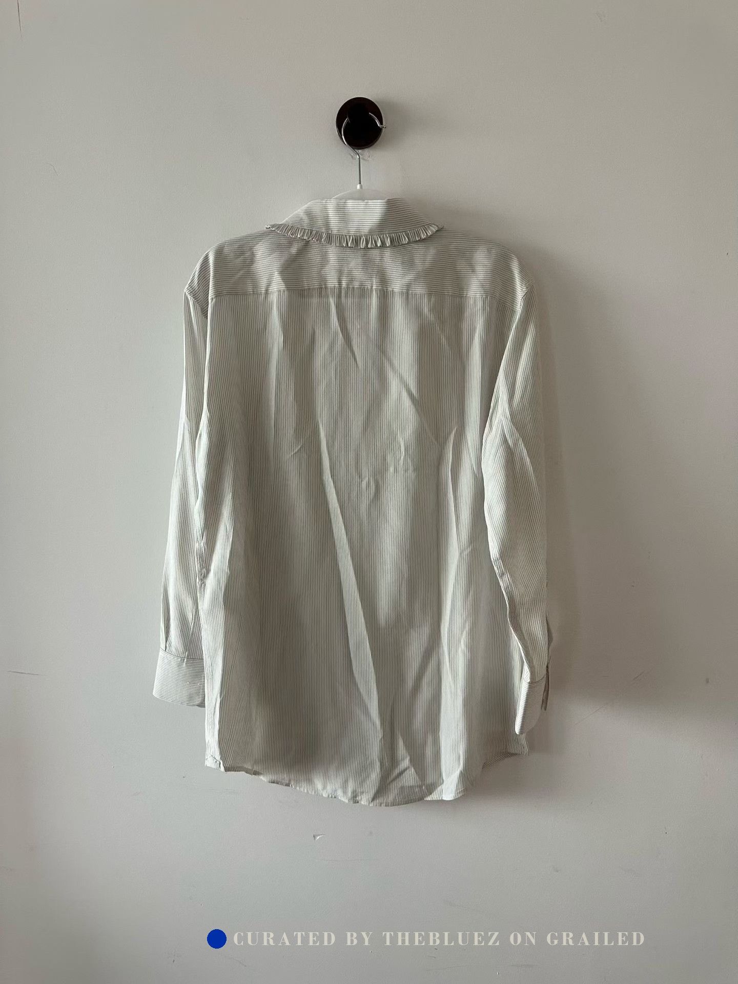 Celine Celine Peter Pan Collar Triomphe Silk Shirt Size XXS / US 00 / IT 34 - 2 Thumbnail