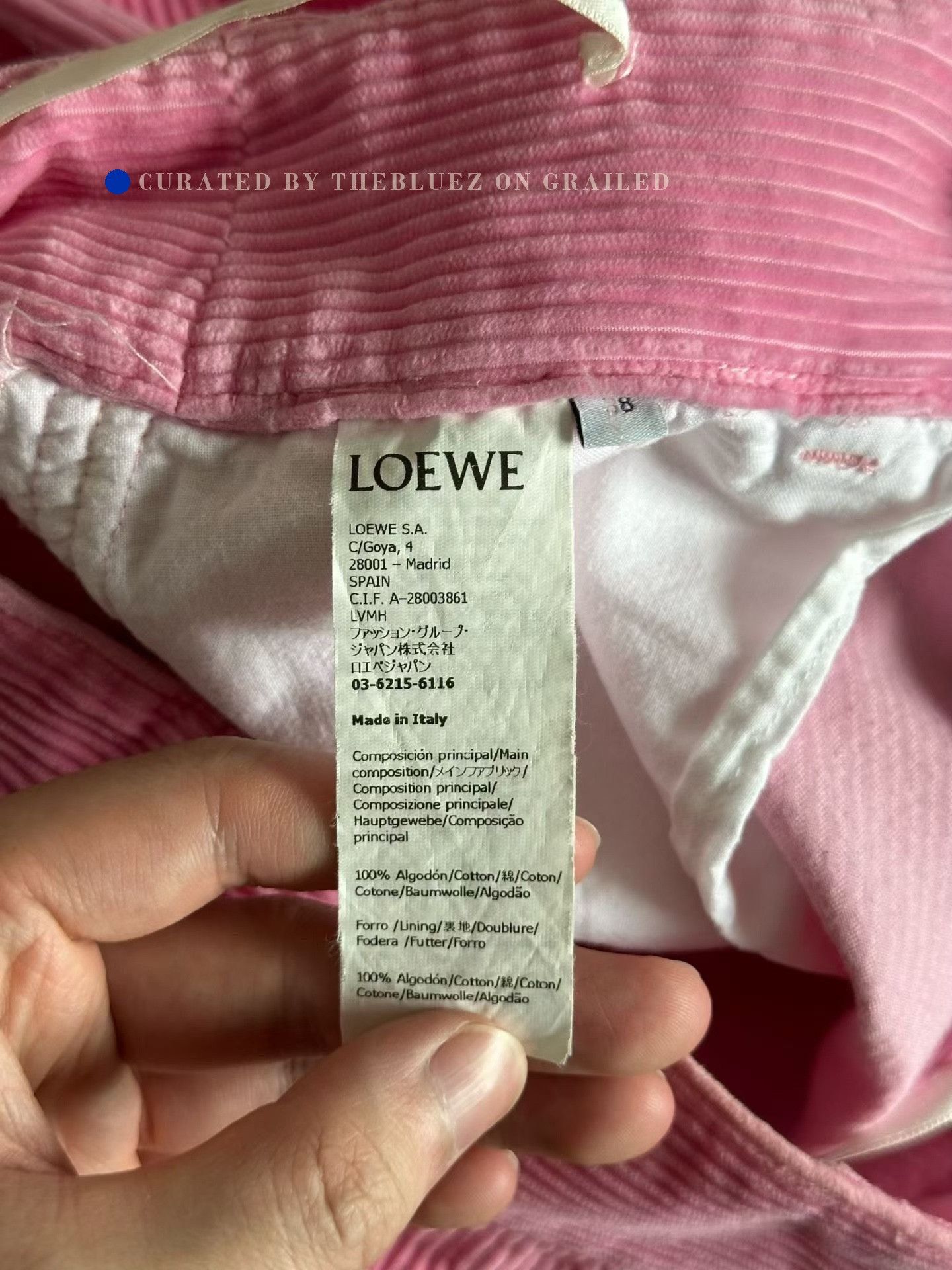 Loewe Loewe Pink Corduroy Double Knee Jeans Size 38" / US 16 / IT 52 - 4 Thumbnail