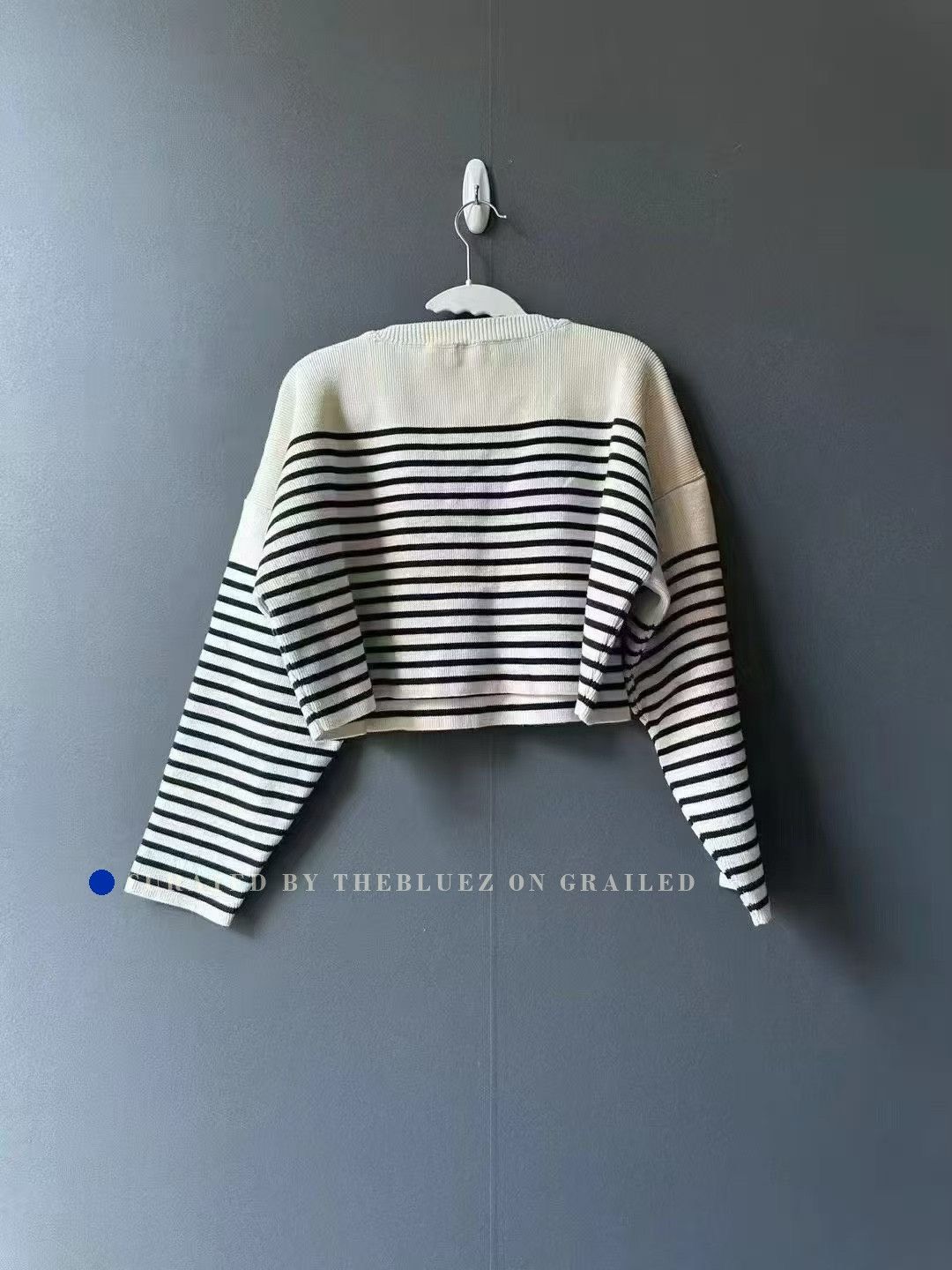 Celine Celine Striped Letter Sweater Size L / US 10 / IT 46 - 2 Thumbnail