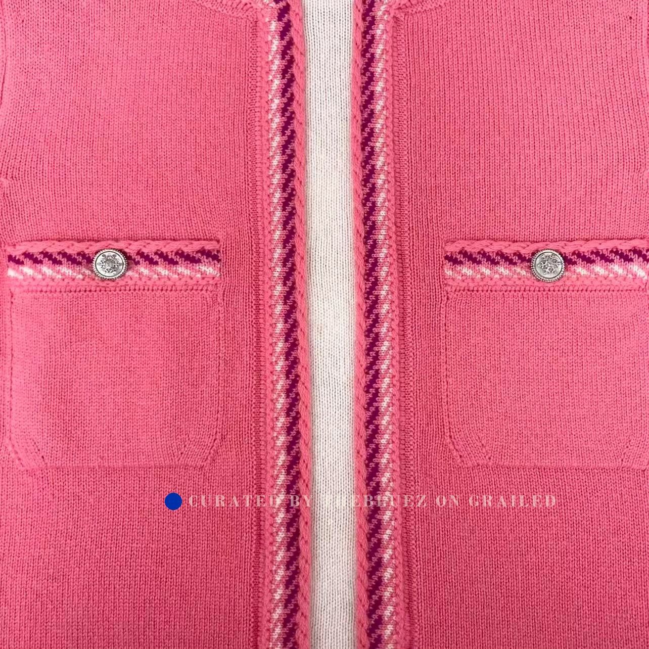 Chanel Chanel Pink Cashmere Cardigan Size XS / US 0-2 / IT 36-38 - 4 Thumbnail