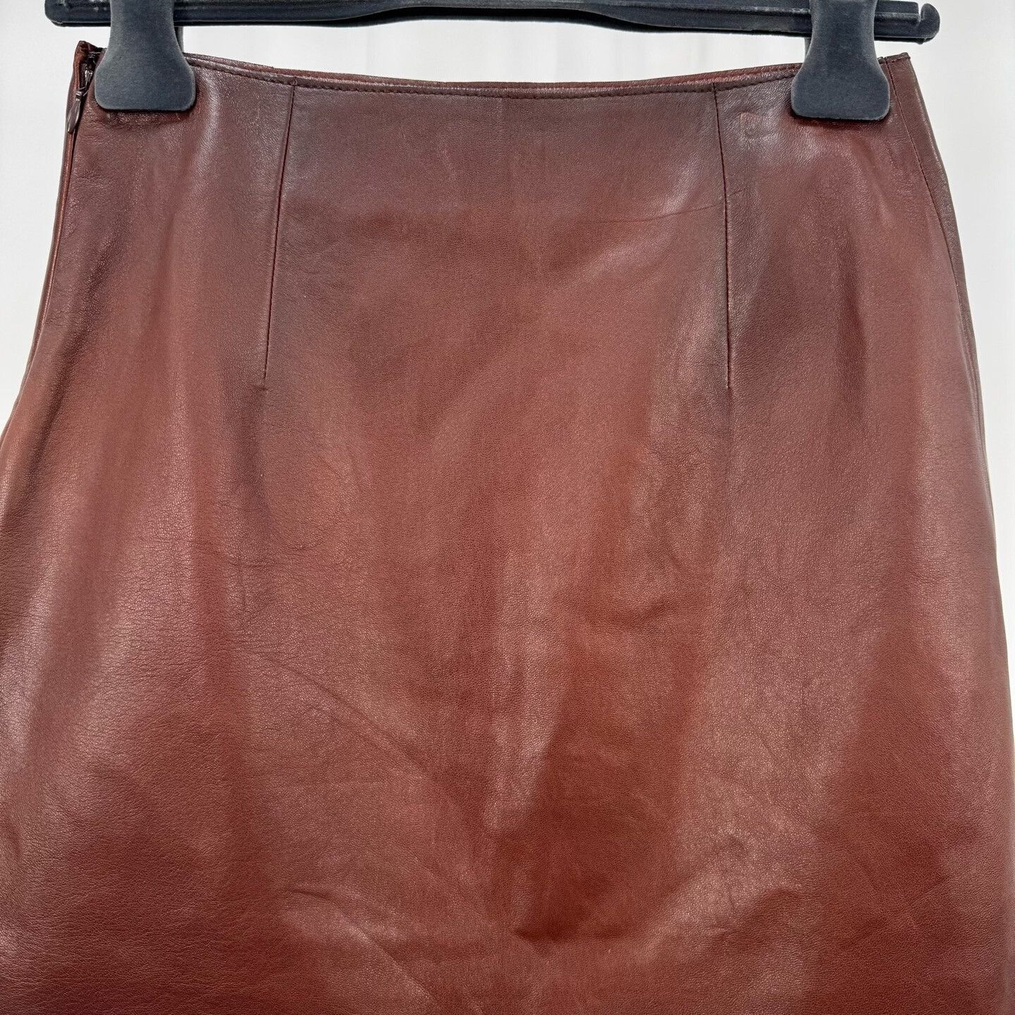 Miu Miu Miu Miu Lambskin Brown Skirt Size 36" / US 14 / IT 50 - 3 Thumbnail