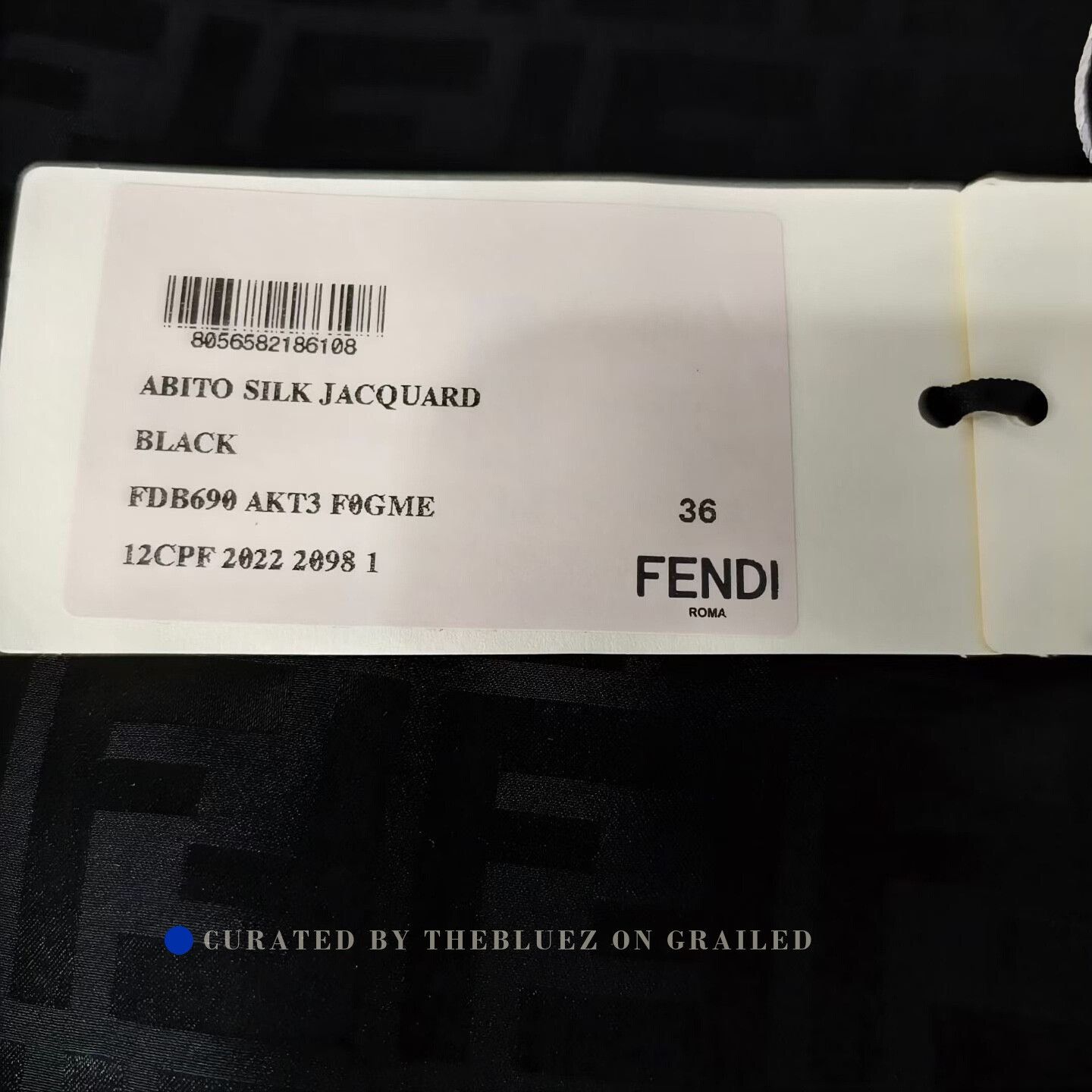 Fendi Fendi Black Monogram Silk Dress Size XS / US 0-2 / IT 36-38 - 5 Thumbnail