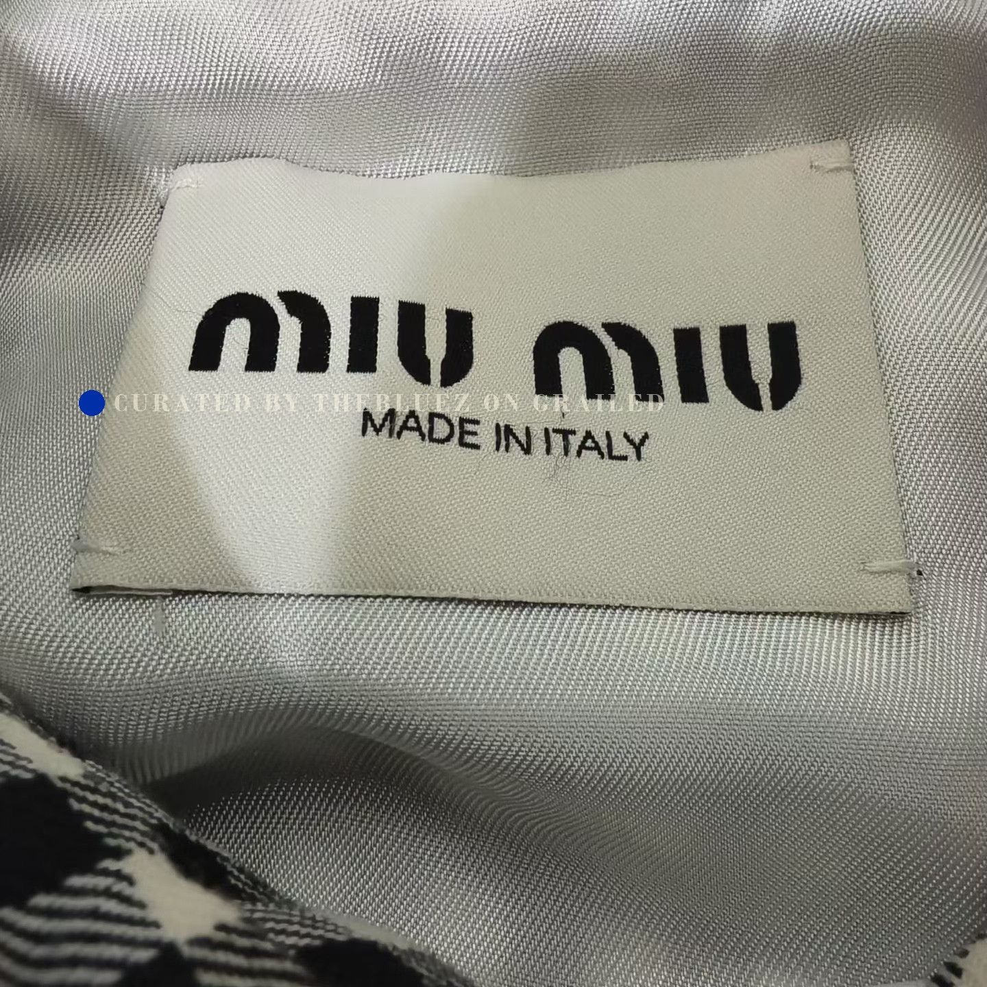 Miu Miu Miu Miu Black White Plaid Short Zip Jacket Size S / US 4 / IT 40 - 3 Thumbnail