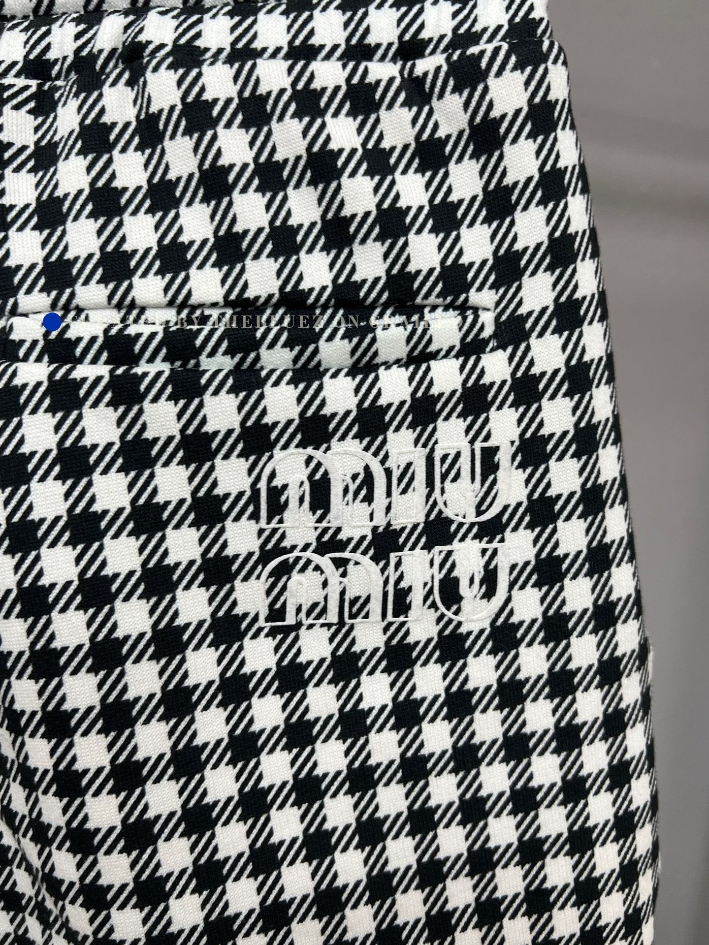 Miu Miu Miu Miu Embroidered Black White Plaid Shorts Size 36" / US 14 / IT 50 - 3 Thumbnail
