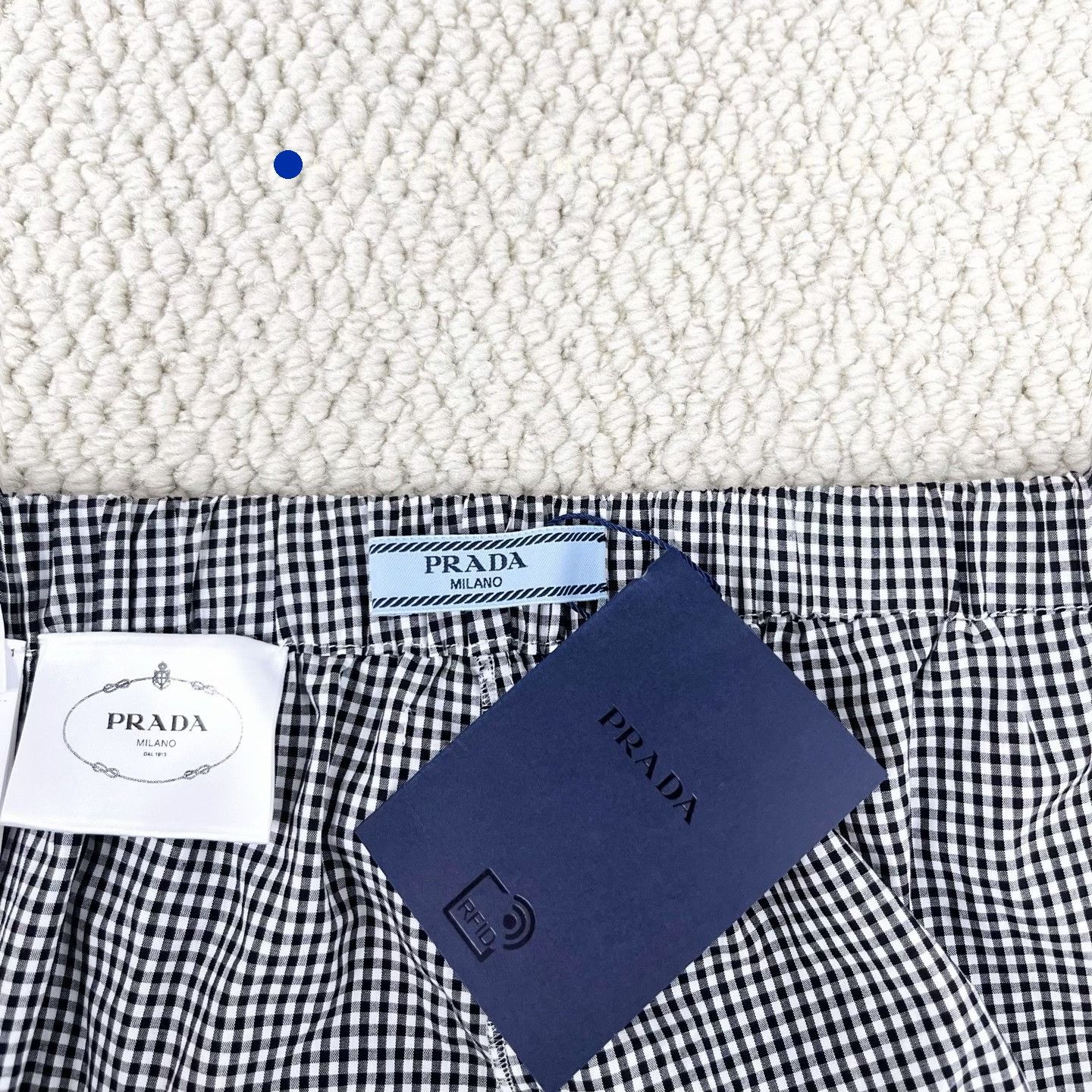 Prada Prada SS22 Black White Houndstooth Shorts Size 38" / US 16 / IT 52 - 3 Thumbnail
