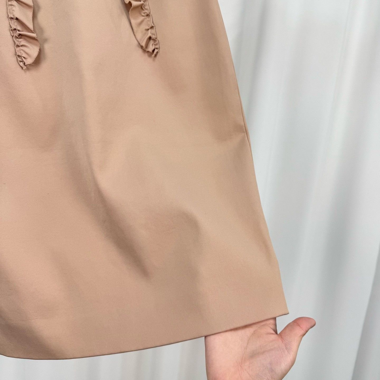 Miu Miu Miu Miu Ruffle Nude Pink Skirt Size 40" / US 18 - 4 Thumbnail