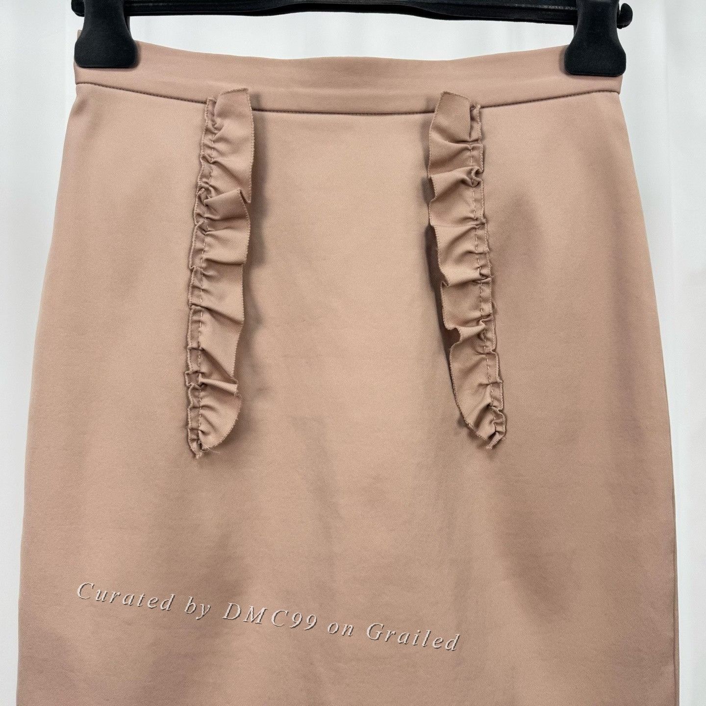 Miu Miu Miu Miu Ruffle Nude Pink Skirt Size 40" / US 18 - 3 Thumbnail