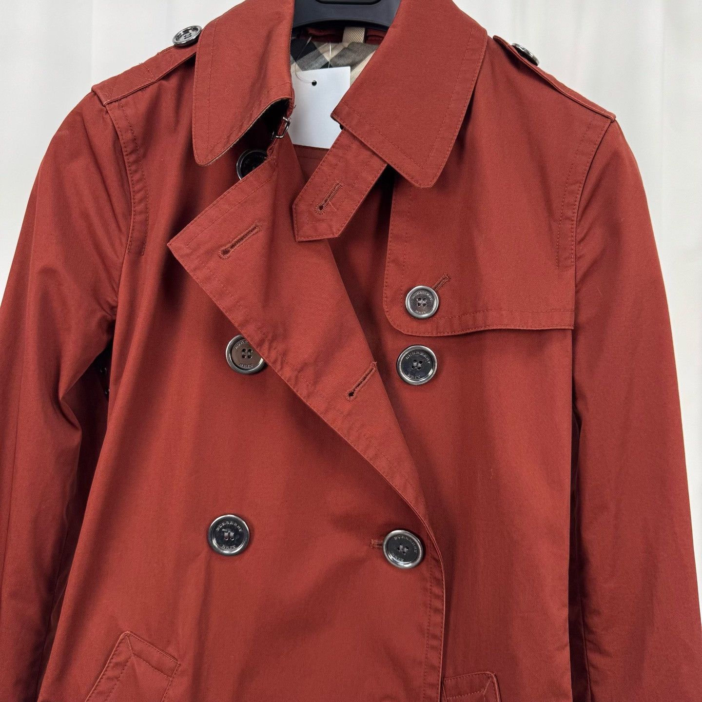 Burberry Burberry Double-Breasted Plaid Trench Coat Size XXS / US 00 / IT 34 - 3 Thumbnail