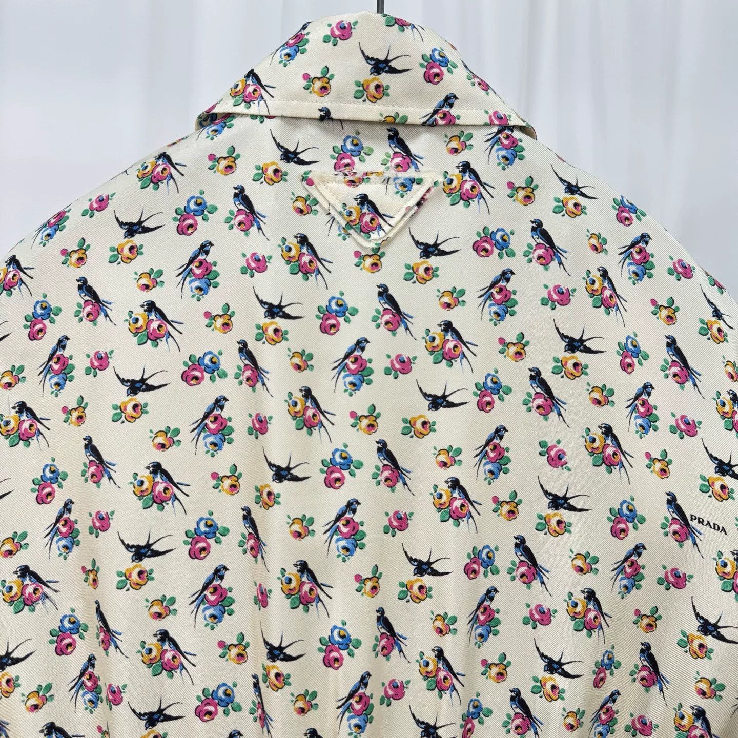 Prada Prada Magpie Floral Triangle Logo Silk Dress Size S / US 4 / IT 40 - 6 Thumbnail