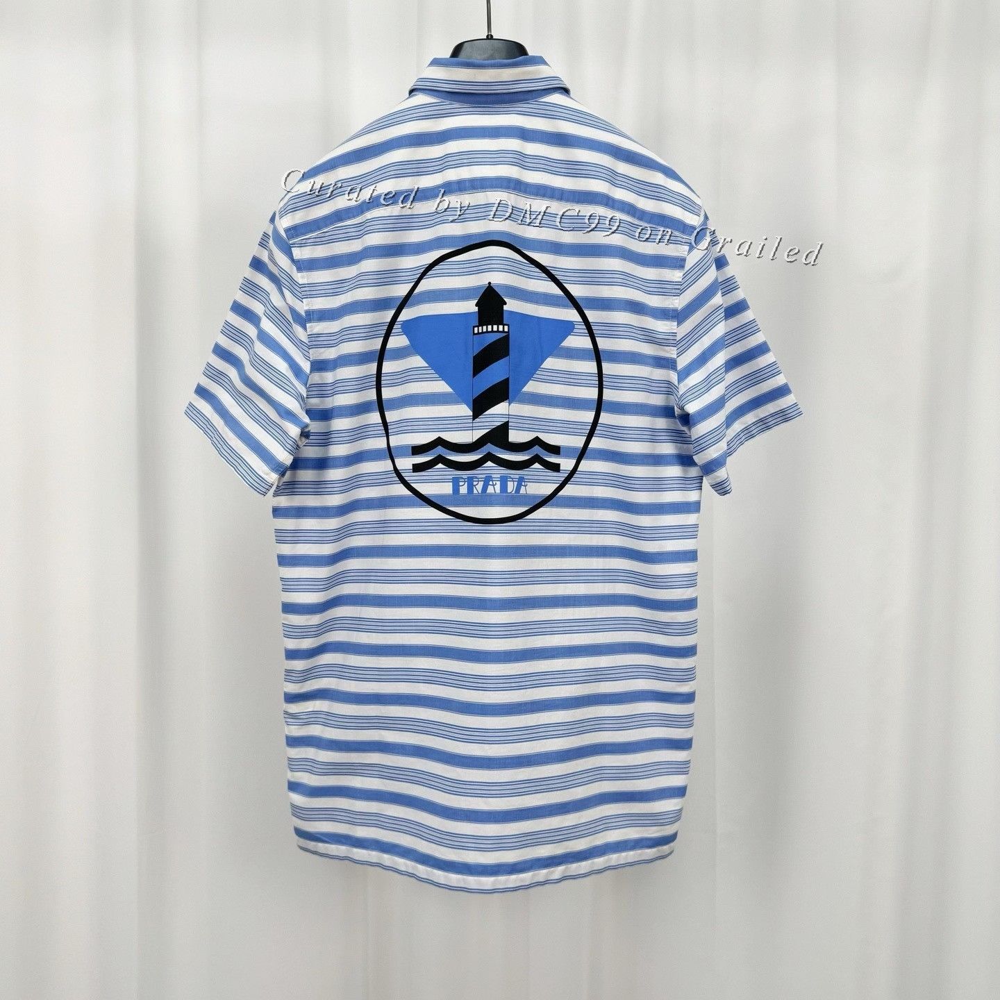 Prada Prada Triangle Logo Letter Stripe Shirt Size S / US 4 / IT 40 - 2 Thumbnail