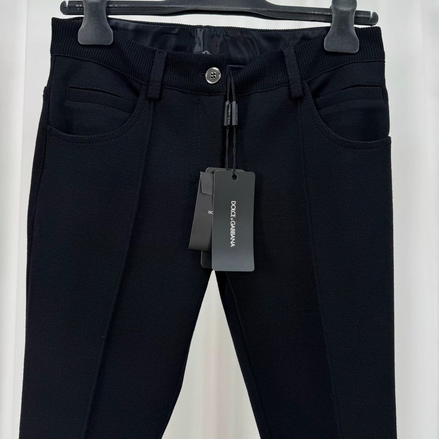 Dolce & Gabbana Dolce&Gabbana Black Wool Knit Casual Pants Size 40" / US 18 - 3 Thumbnail