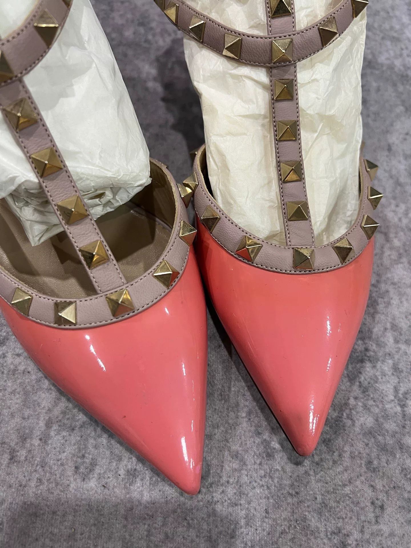 Valentino Valentino Pink Triple-Strap High Heels Size US 7.5 / IT 37.5 - 3 Thumbnail