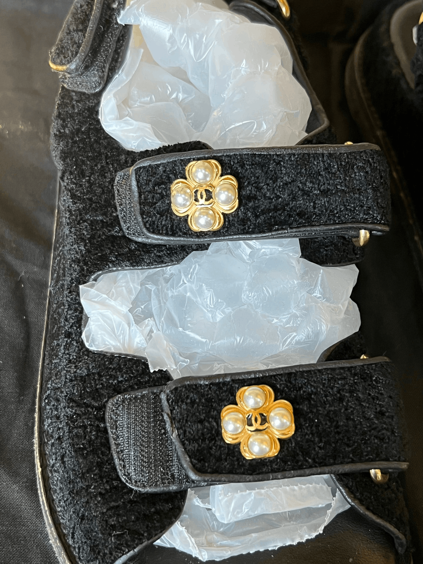 Chanel Chanel Rhinestone Double C Sandals Size US 5 / IT 35 - 2 Thumbnail