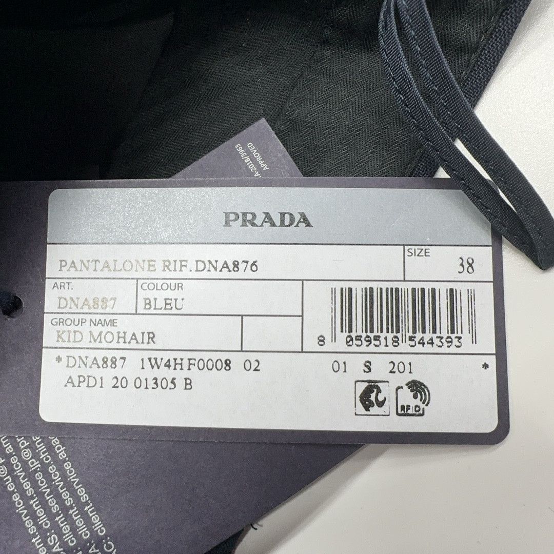Prada Prada Navy Mohair Pants Size 38 Size 26" / US 2 / IT 38 - 6 Thumbnail