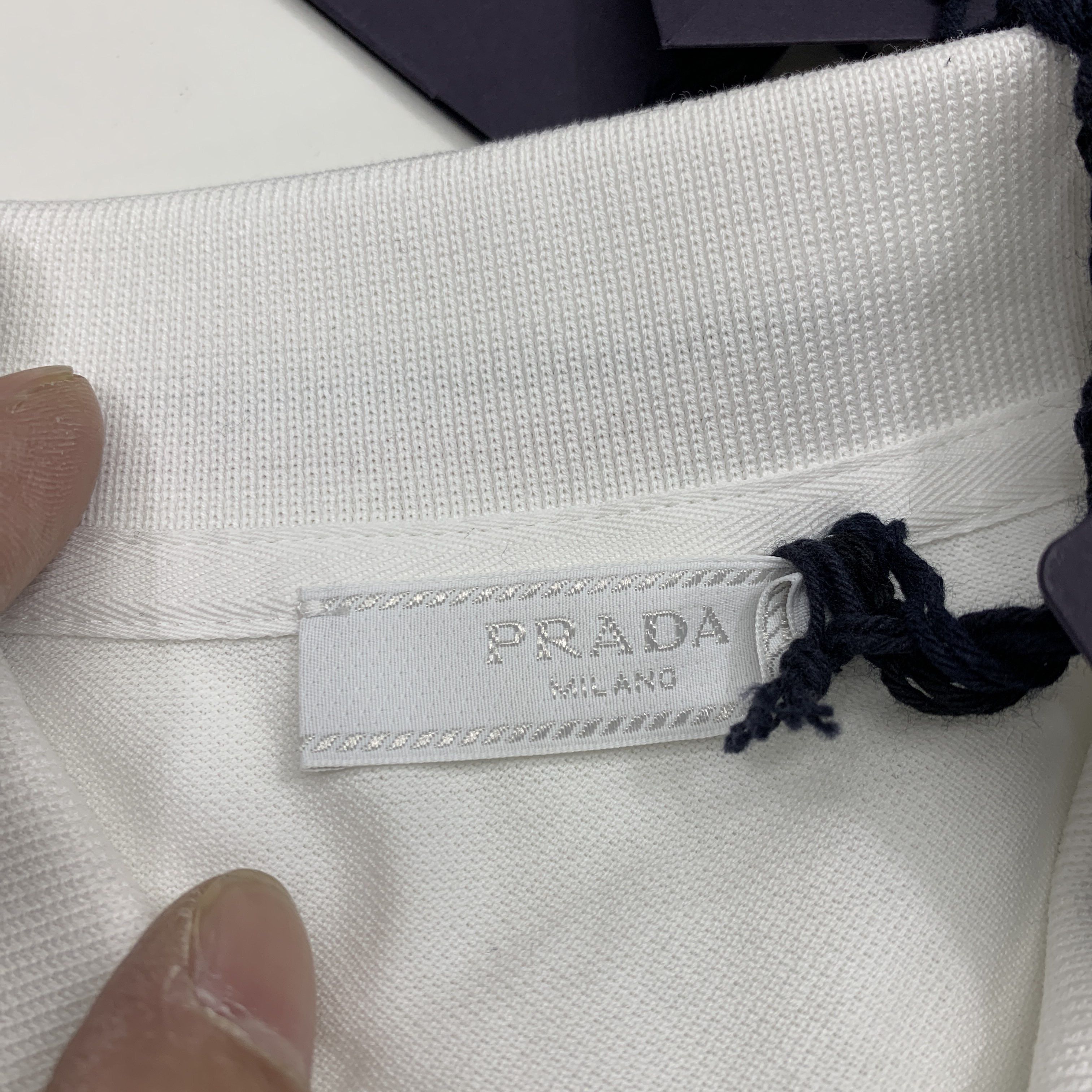 Prada Prada Pique Logo Trim Polo Shirt Size XL Size US XL / EU 56 / 4 - 3 Thumbnail