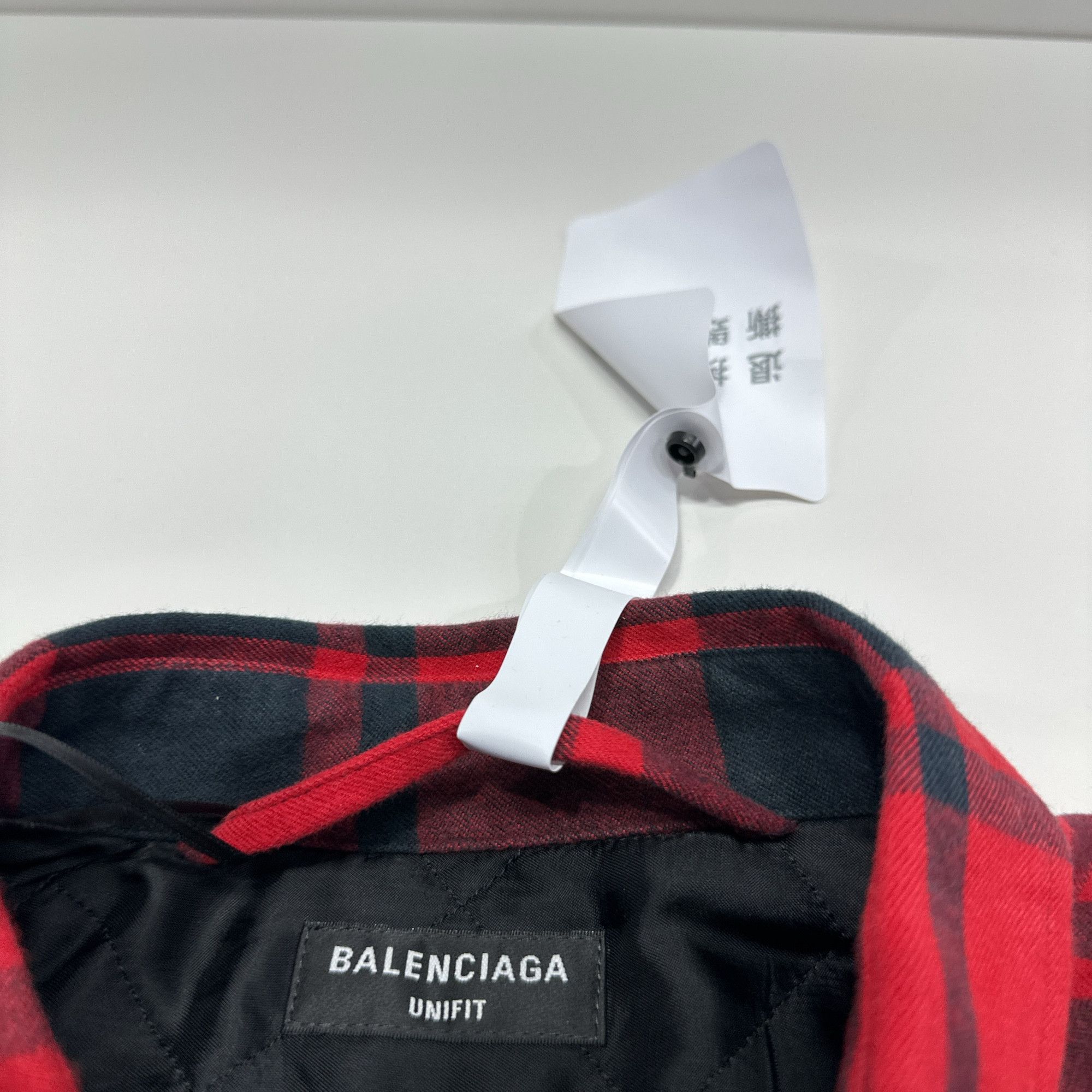 Balenciaga Balenciaga Red Plaid Button Up Shirt XS Size XS / US 0-2 / IT 36-38 - 3 Thumbnail