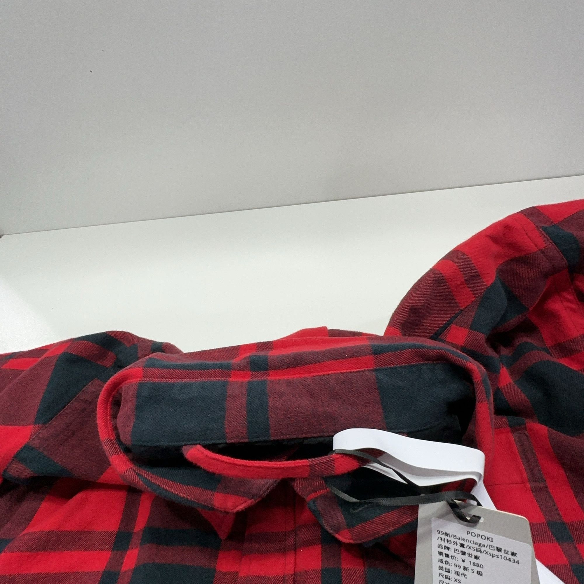 Balenciaga Balenciaga Red Plaid Button Up Shirt XS Size XS / US 0-2 / IT 36-38 - 6 Thumbnail