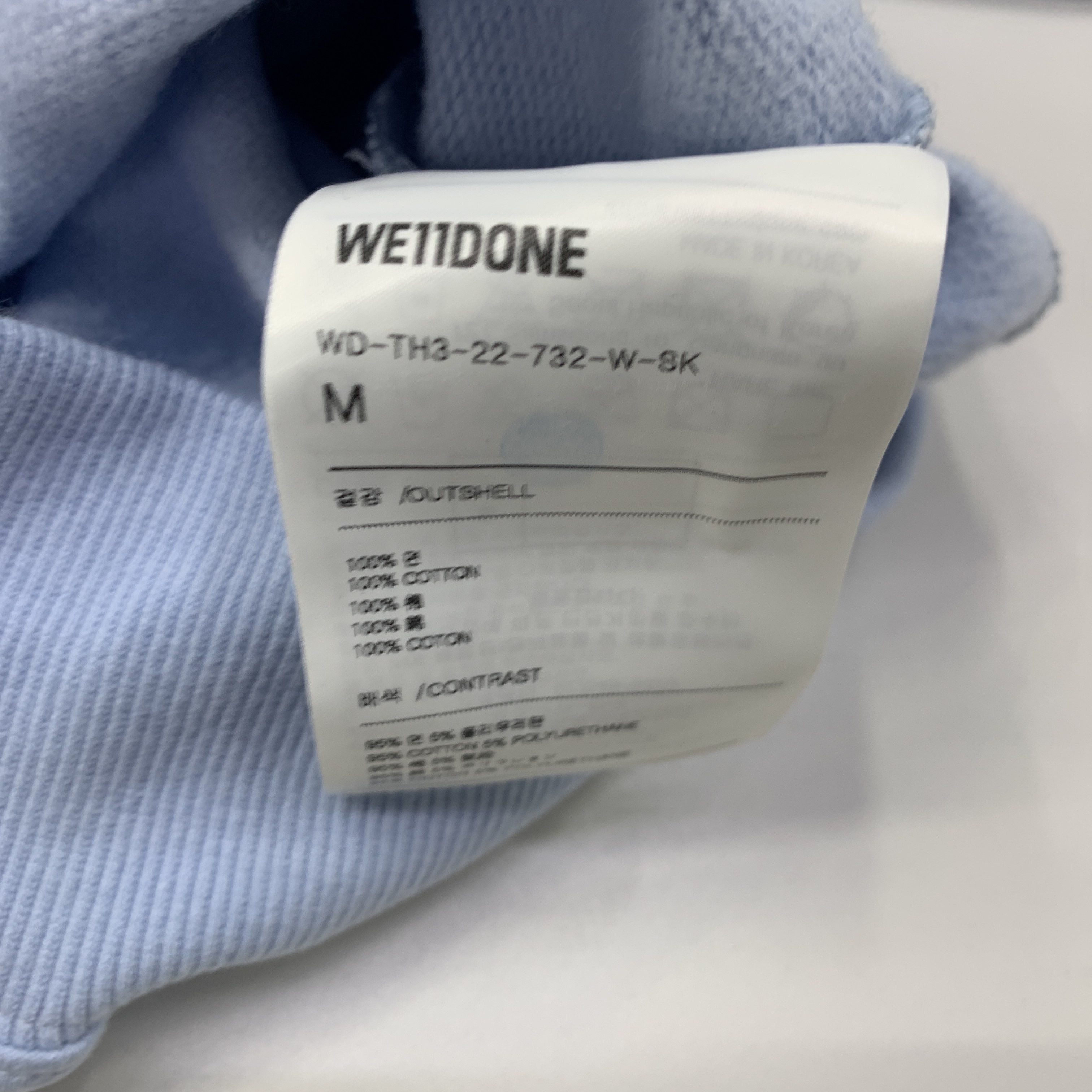 WE11DONE WE11DONE Sky Blue Hoodie Size M Size US M / EU 48-50 / 2 - 4 Thumbnail