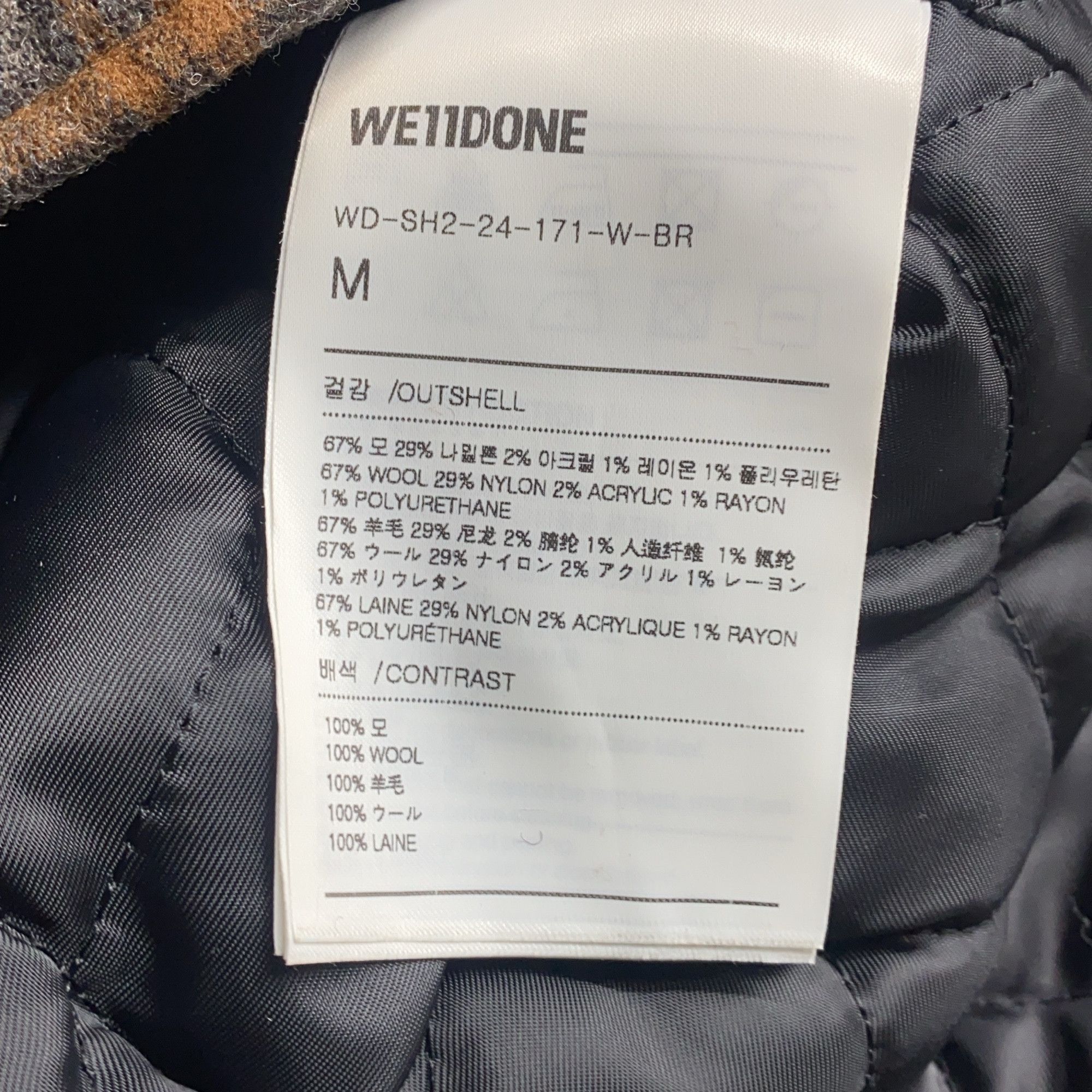 WE11DONE WE11DONE Plaid Sherpa Collar Padded Jacket Size M Size M / US 6-8 / IT 42-44 - 6 Thumbnail